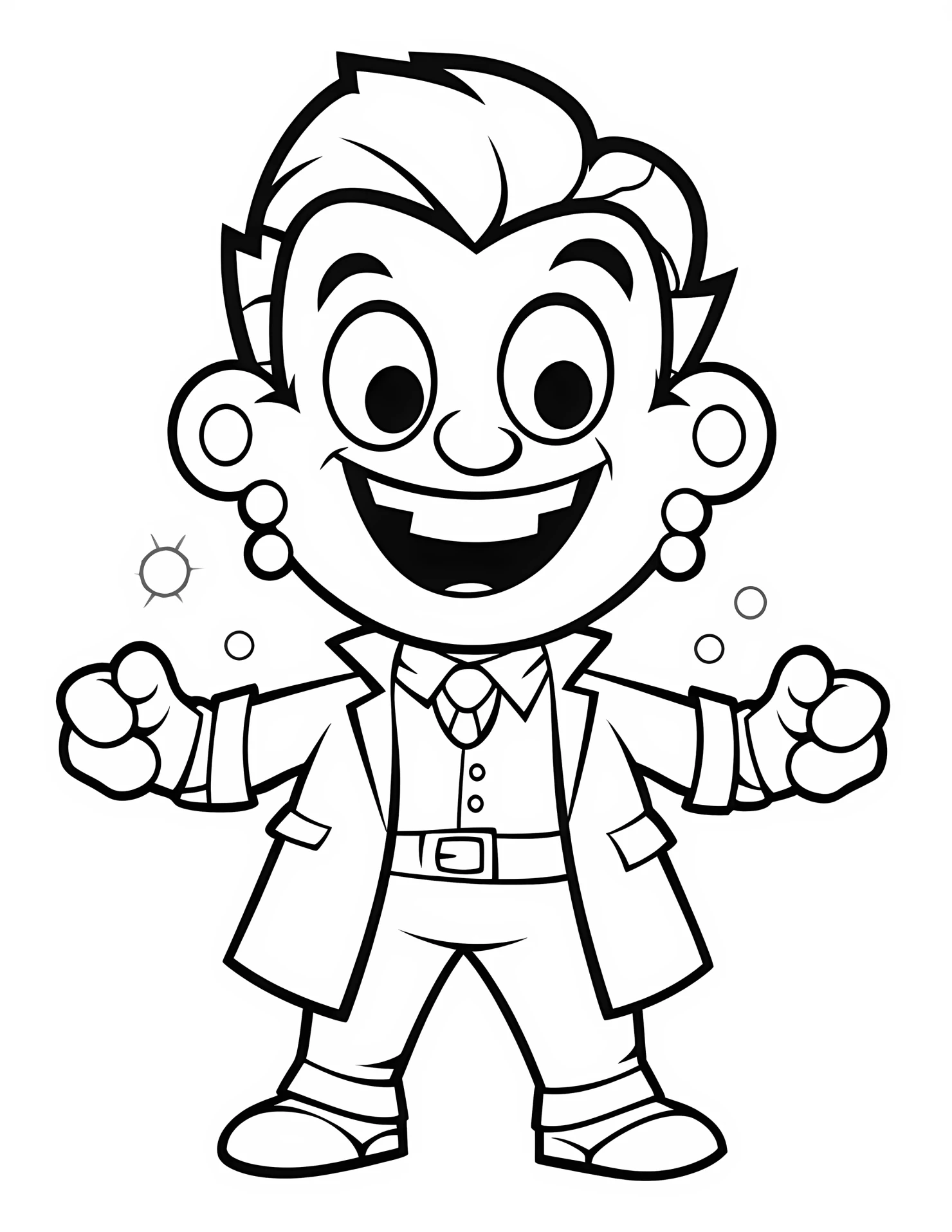 Frankenstein for kids coloring page on white color background #31558