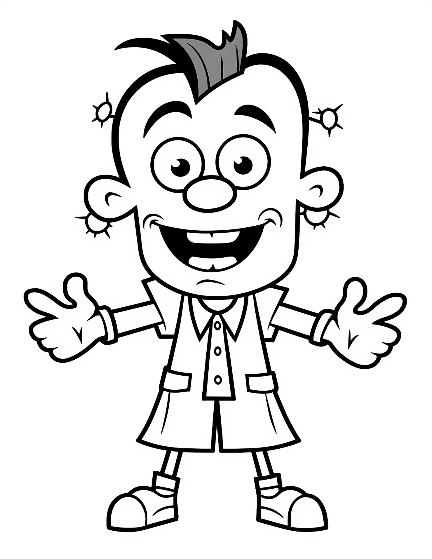 Frankenstein for kids coloring page on white color background #31559