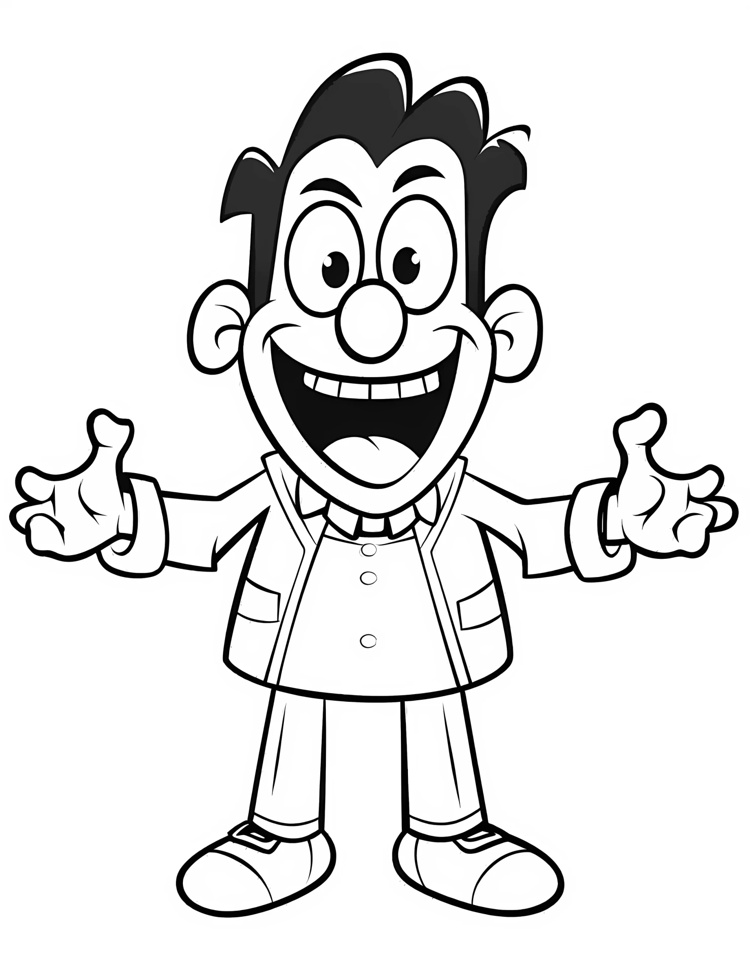 Frankenstein for kids coloring page on white color background #31561