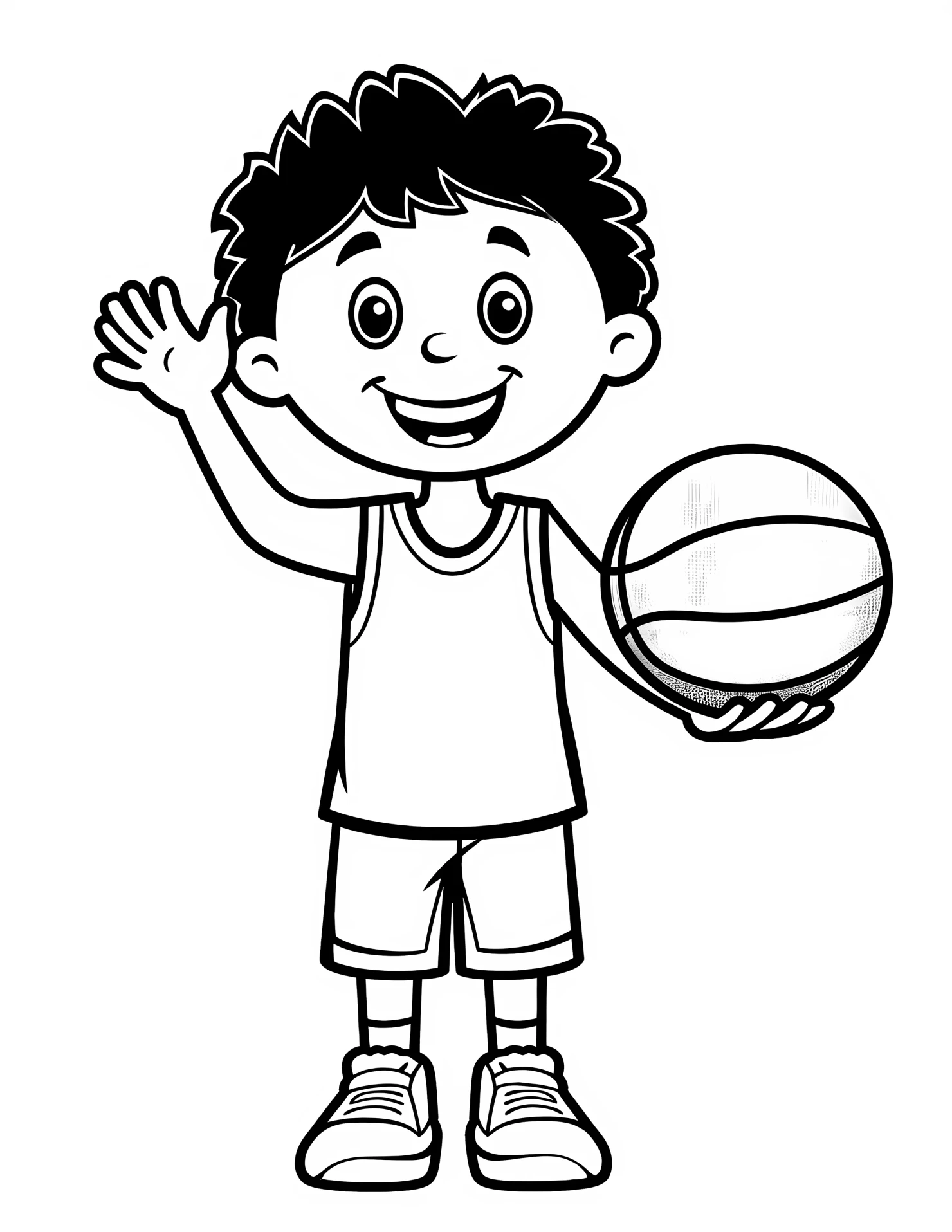Free throw for kids coloring page on white color background #31562