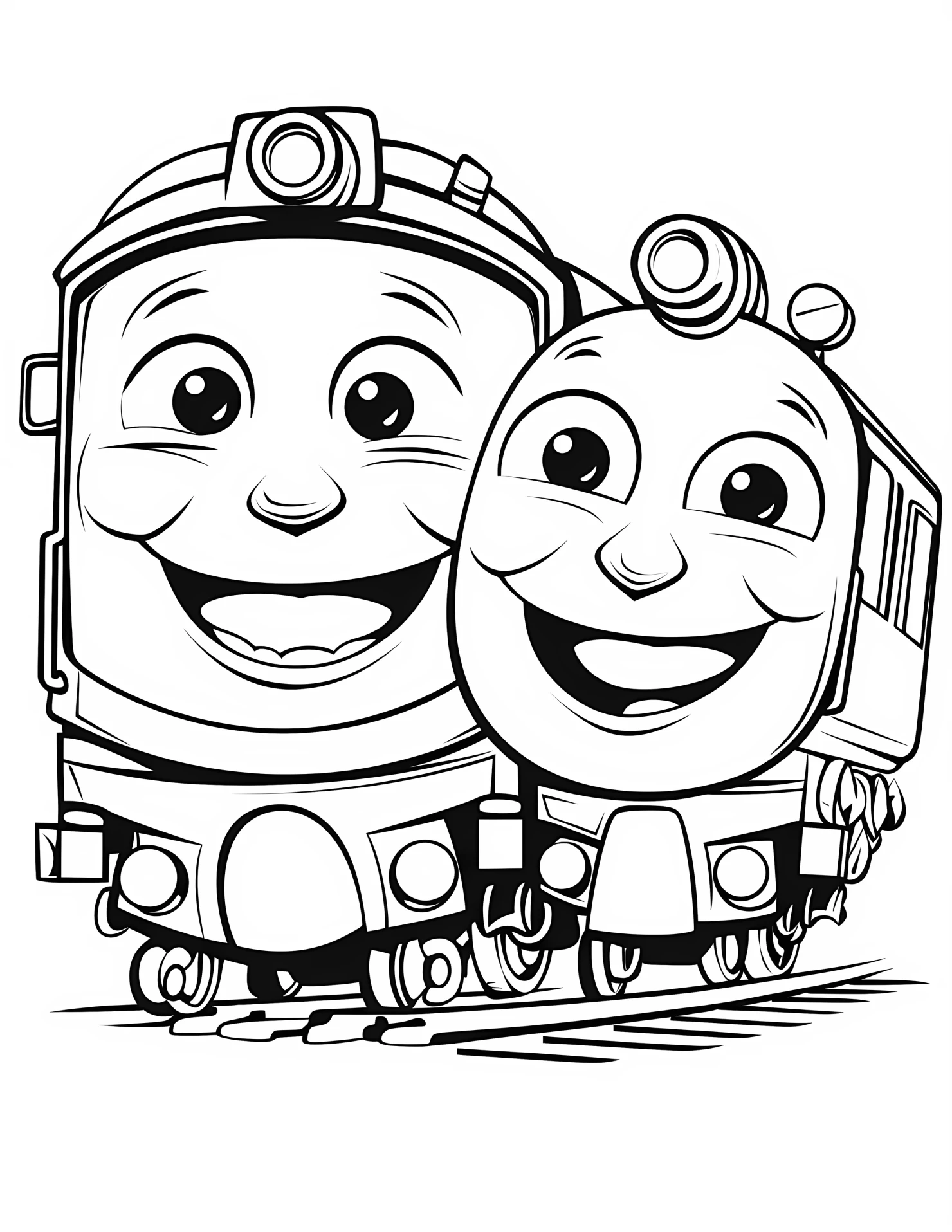 Freight train for kids coloring page on white color background #31568