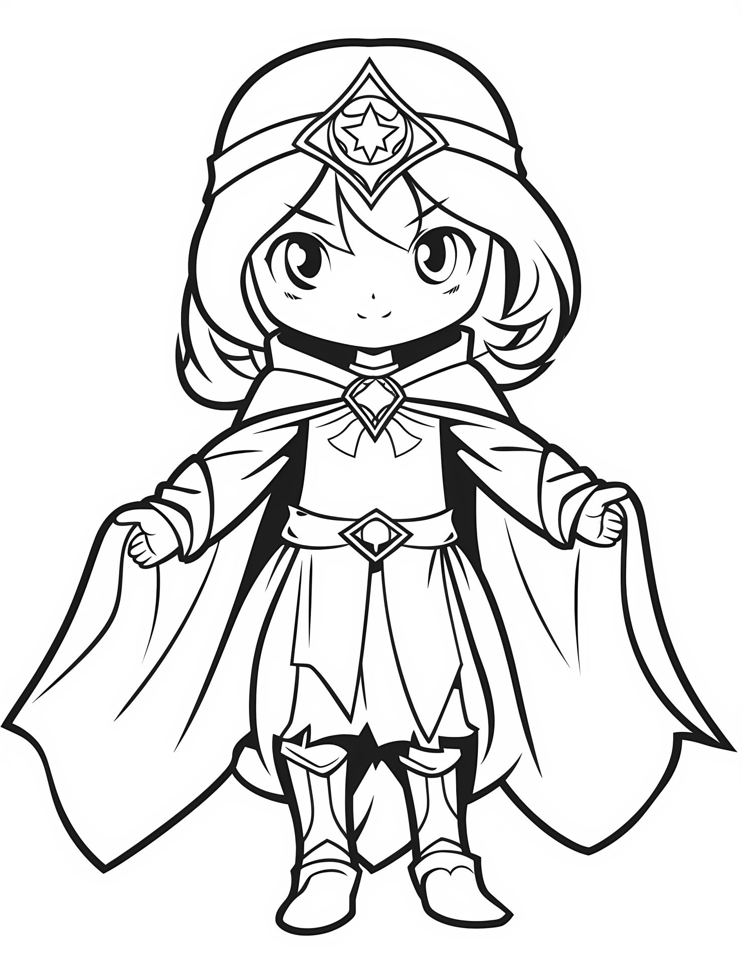 Freya for kids coloring page on white color background #31579