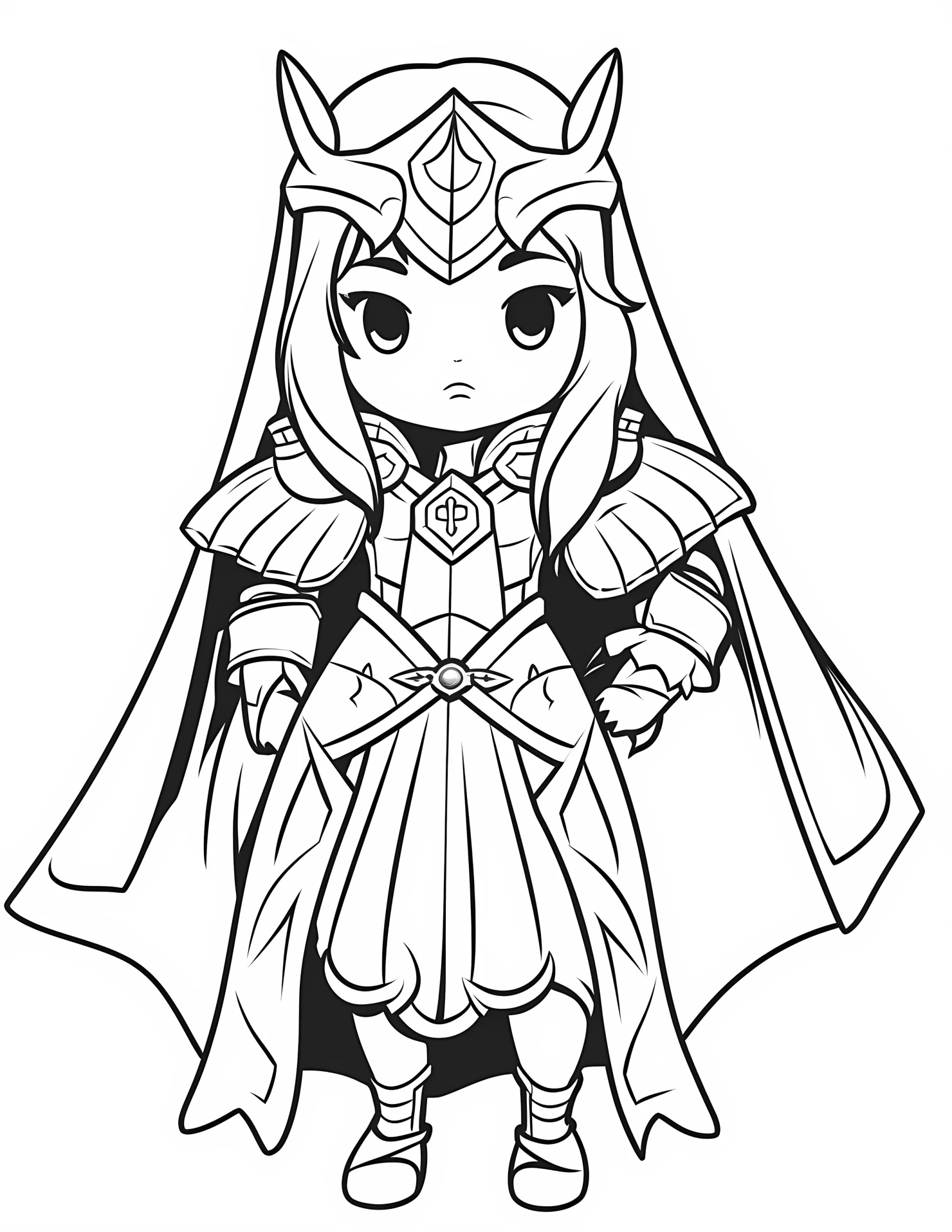 Freya for kids coloring page on white color background #31580