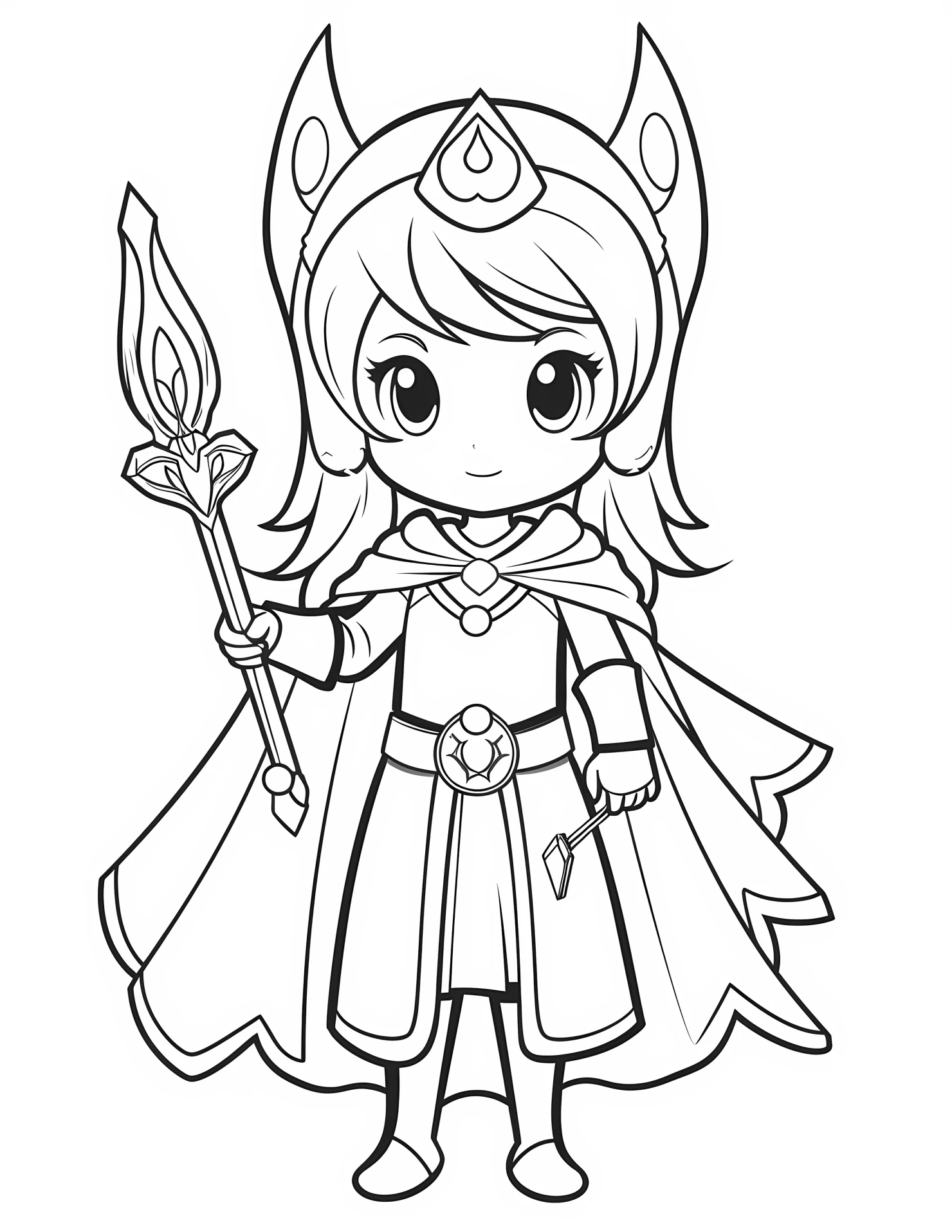 Freya for kids coloring page on white color background #31581