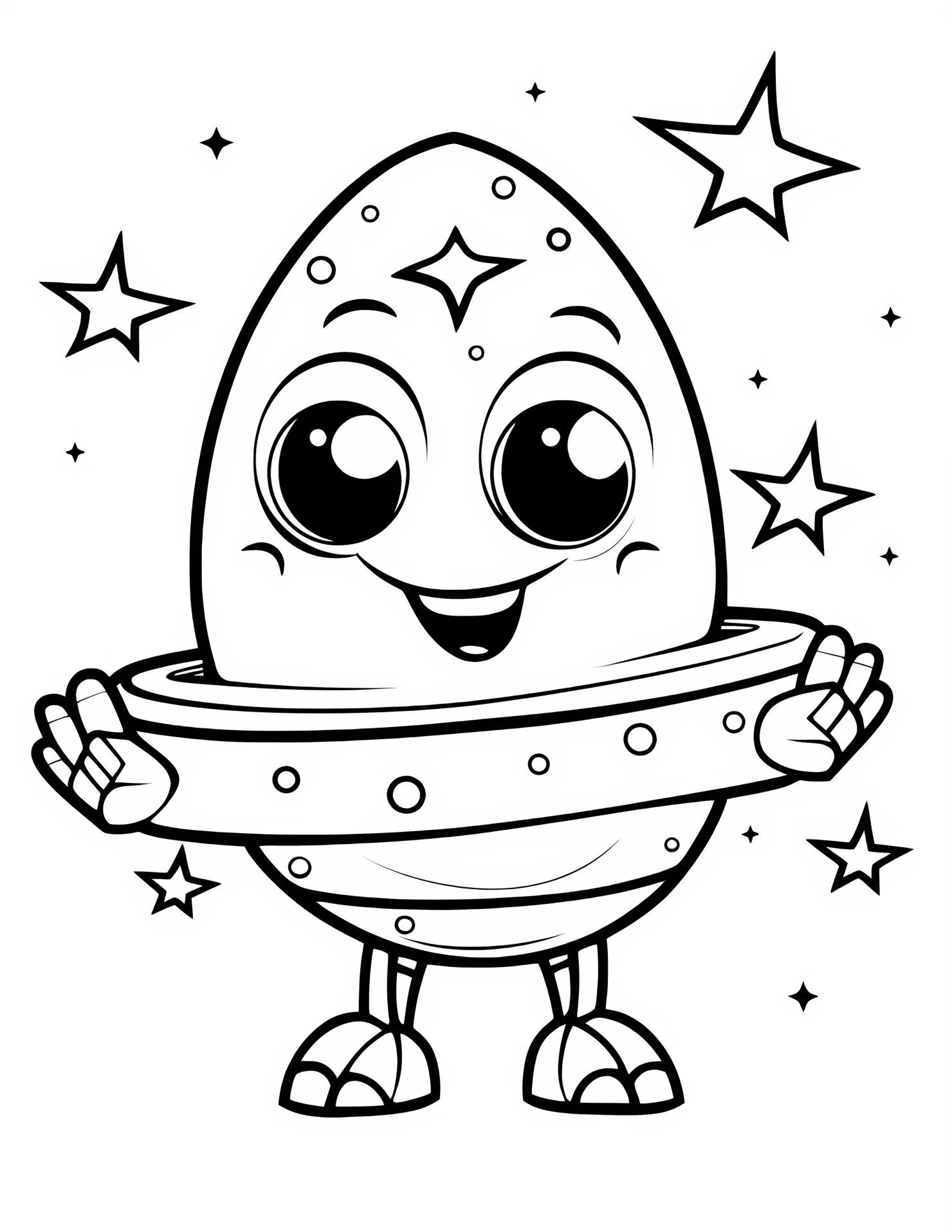 Galaxi for kids coloring page on white color background #31593