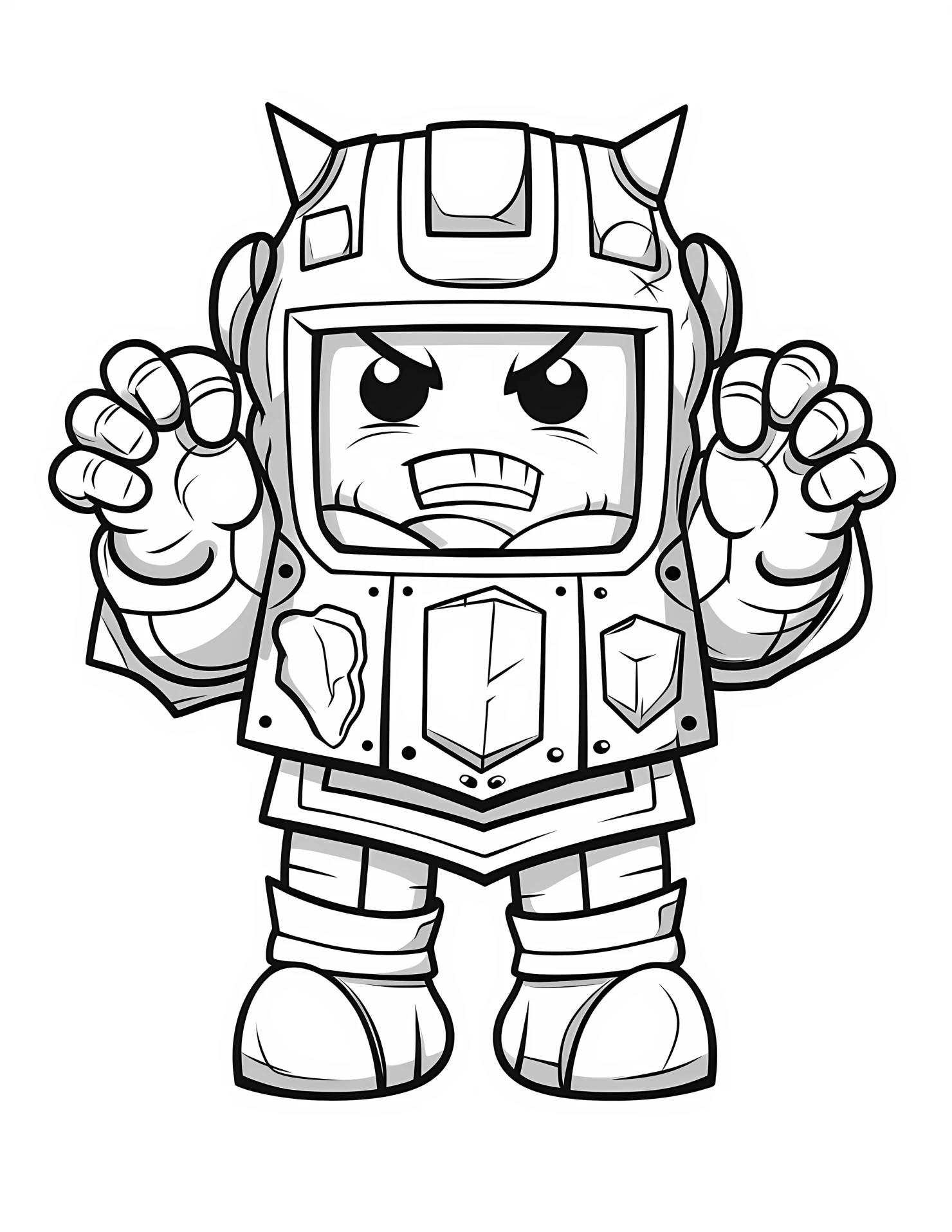 Gauntlet for kids coloring page on white color background #31604