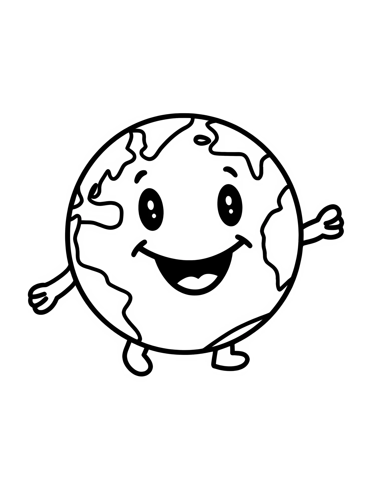 Globe for kids coloring page on white color background #31642