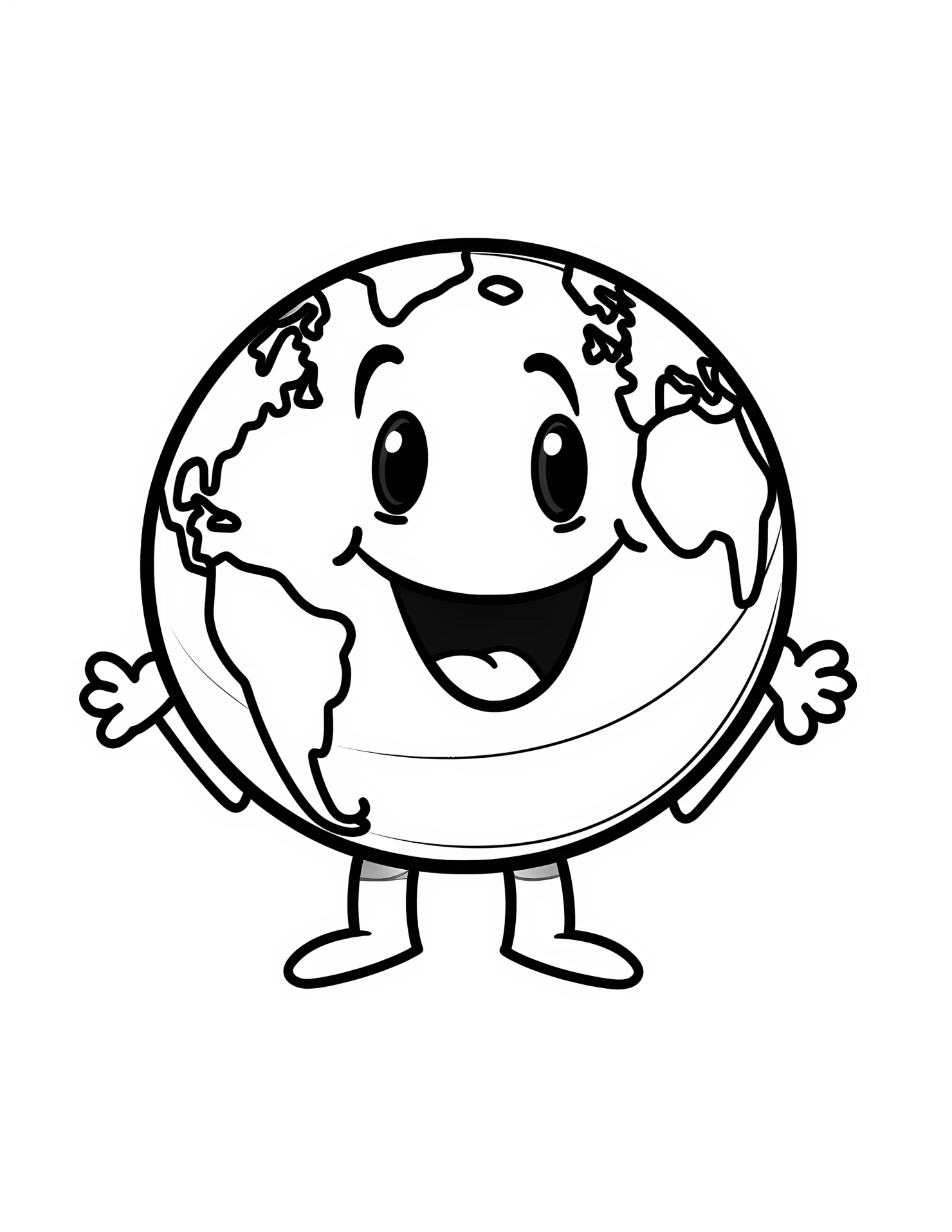 Globe for kids coloring page on white color background #31643