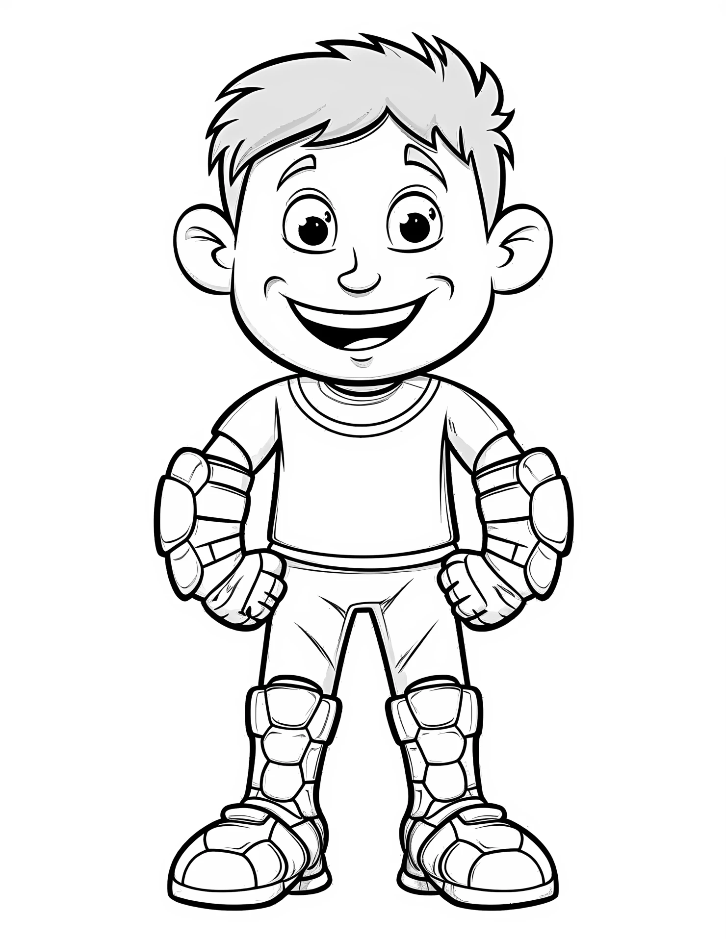 Goalkeeper for kids coloring page on white color background #31645