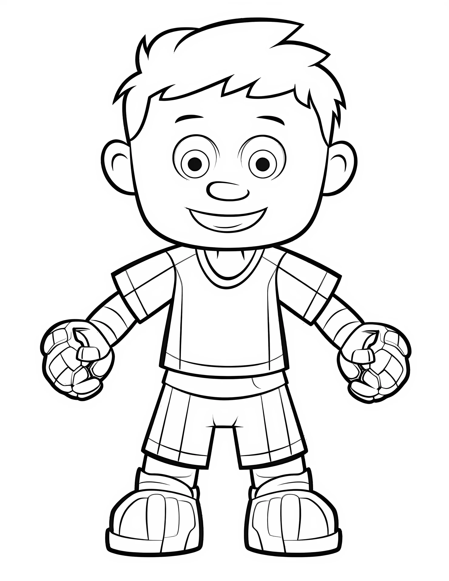 Goalkeeper for kids coloring page on white color background #31646