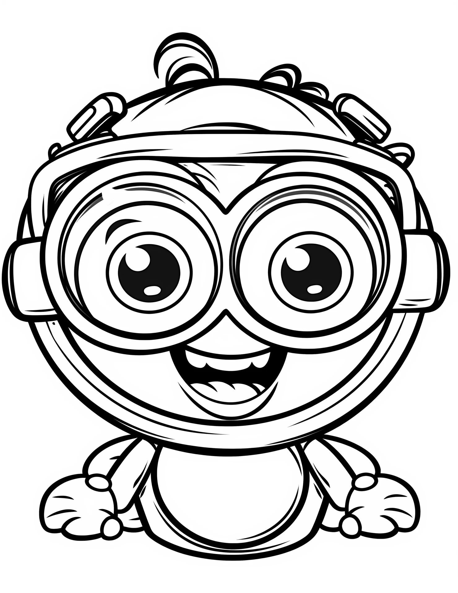 Goggles for kids coloring page on white color background #31658