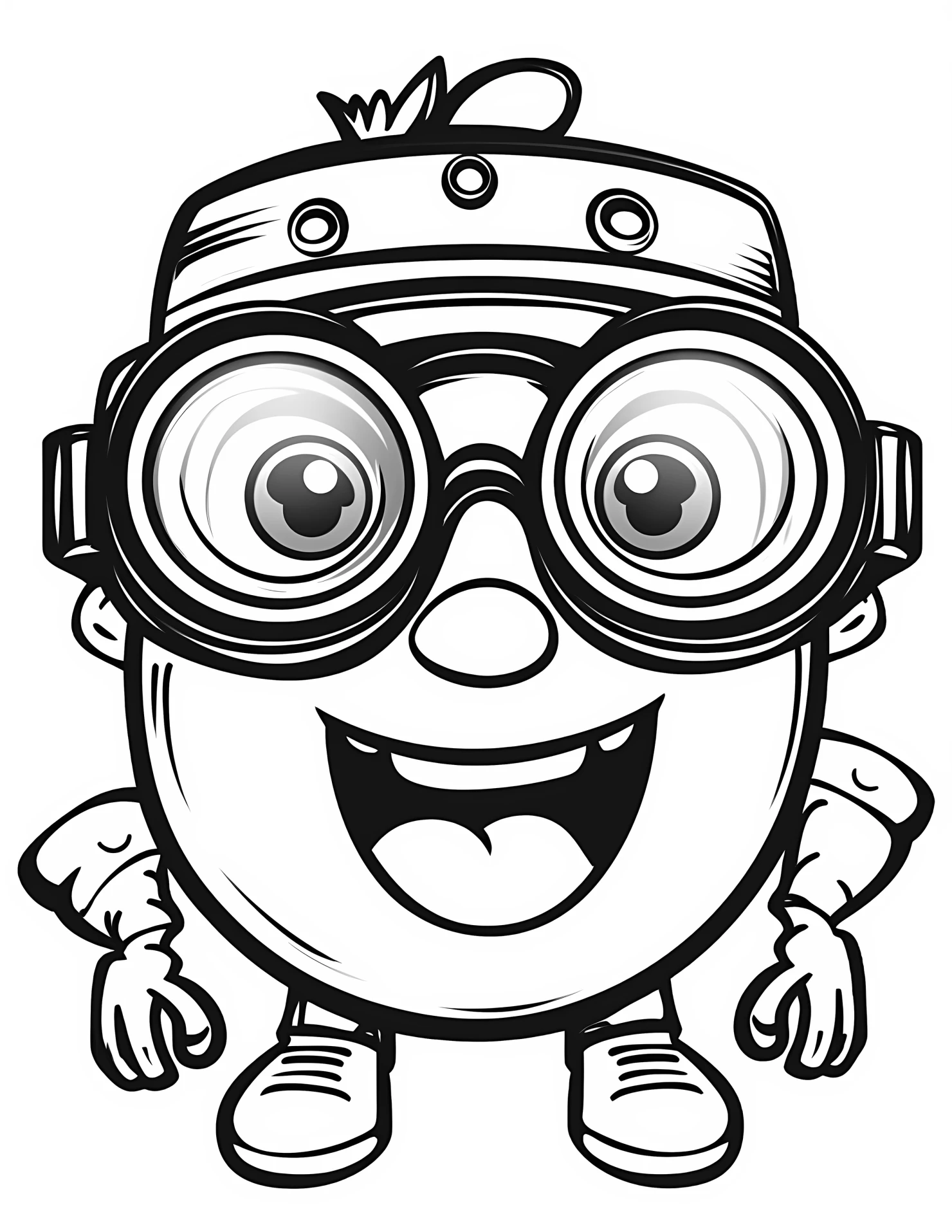 Goggles for kids coloring page on white color background #31659