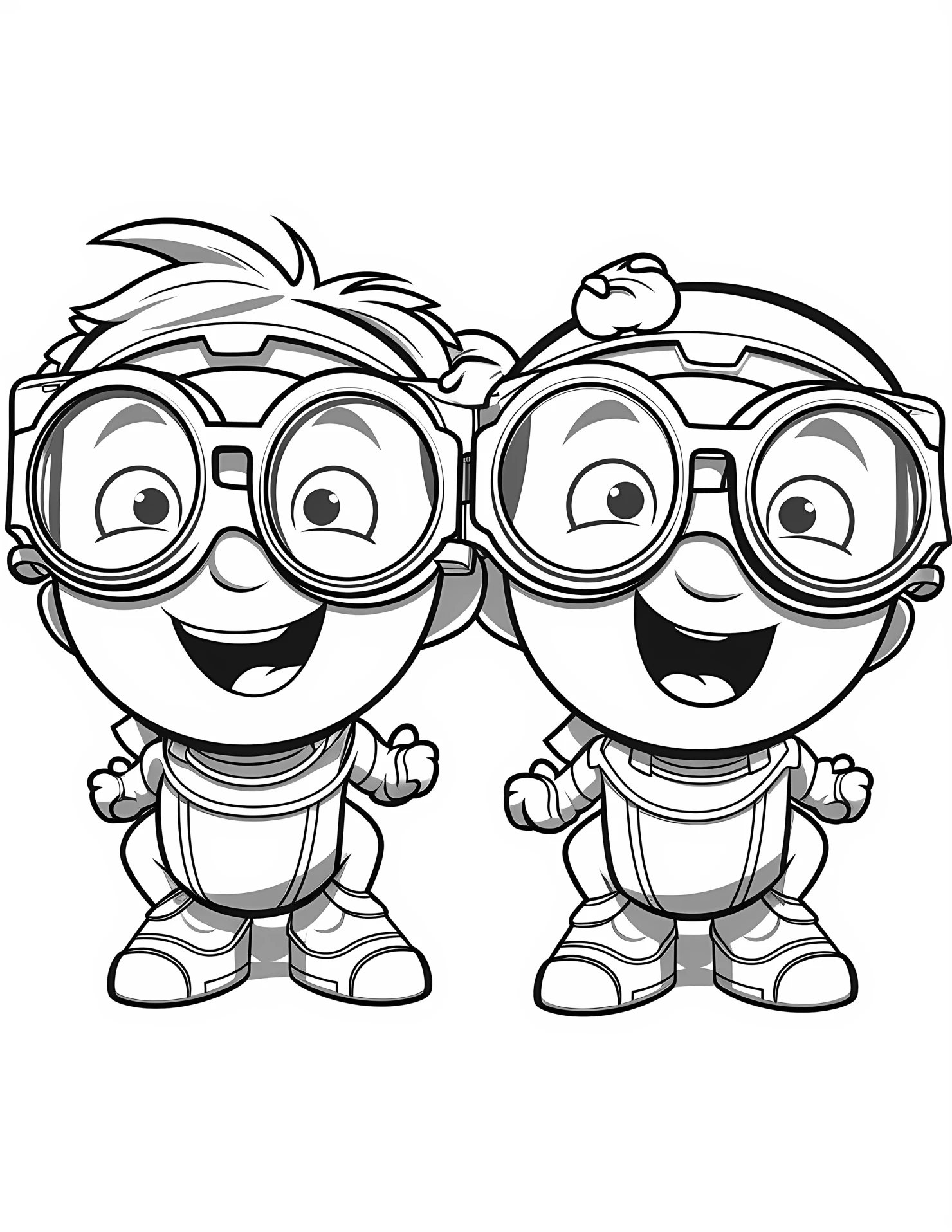 Goggles for kids coloring page on white color background #31660