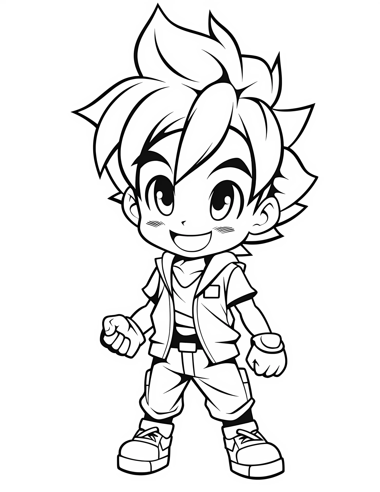 Goku for kids coloring page on white color background #31662