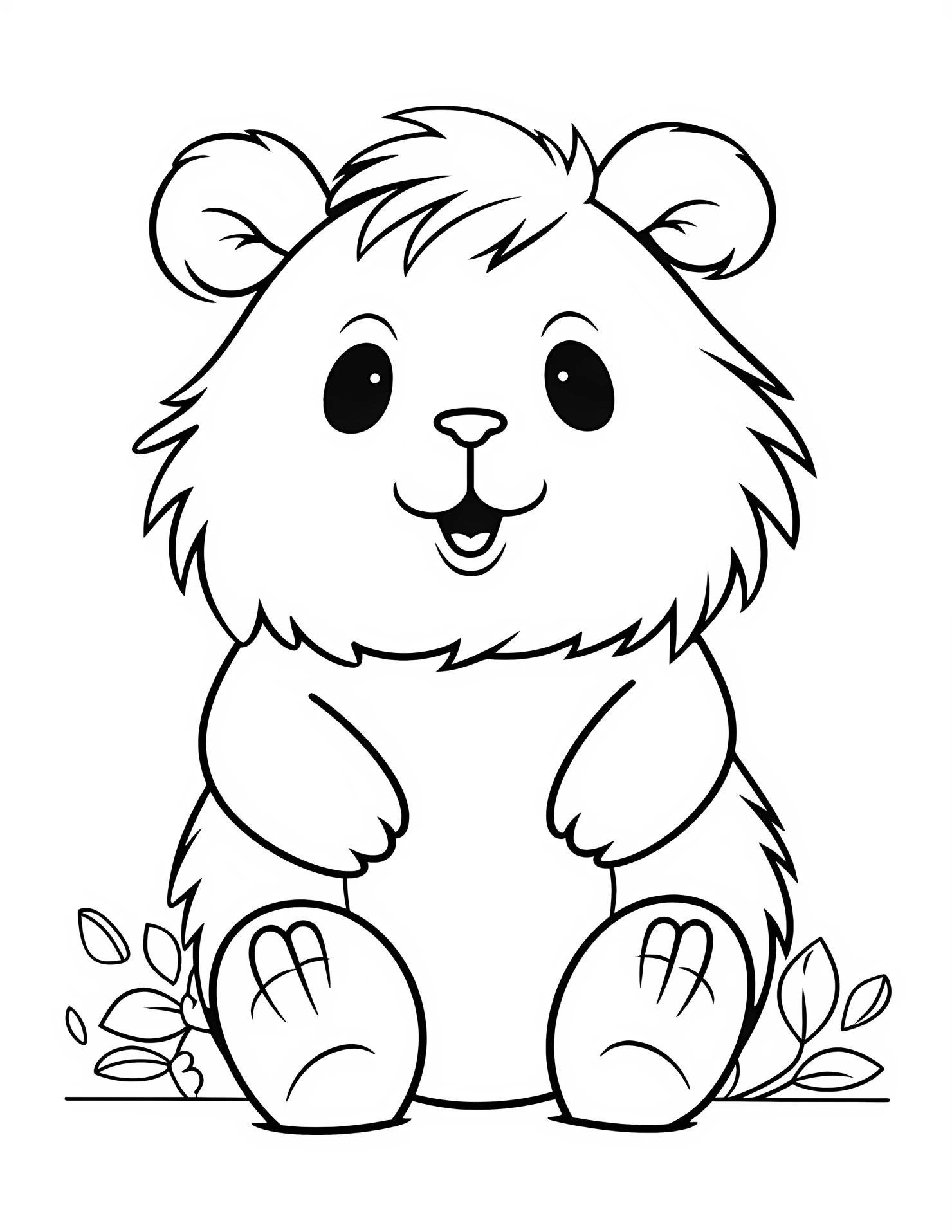 Guinea pig for kids coloring page on white color background #31677