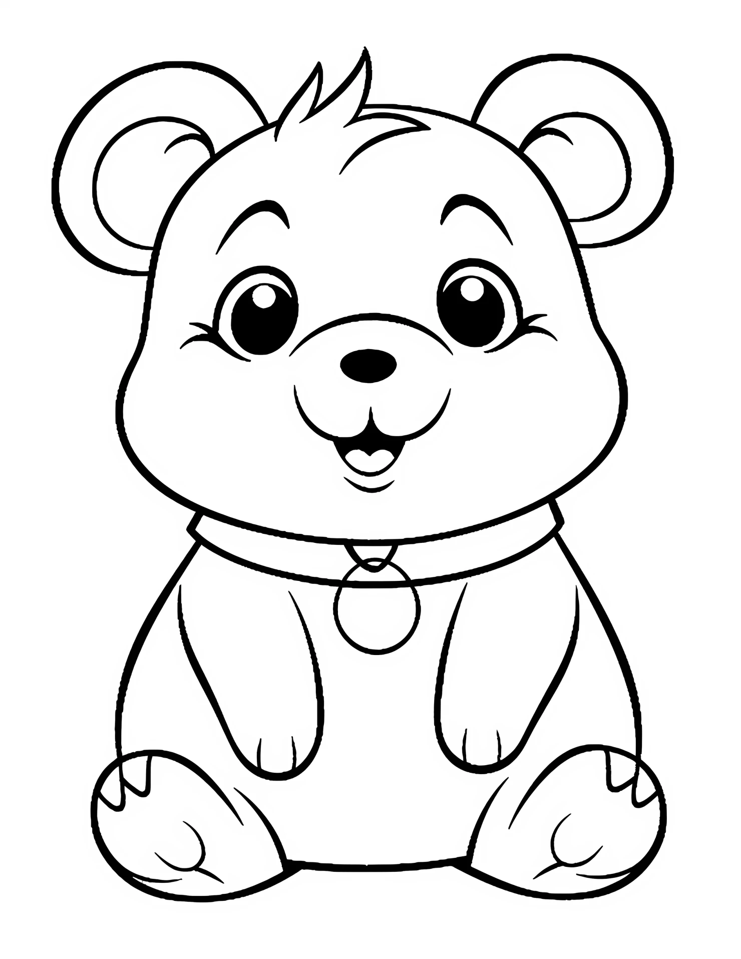 Guinea pig for kids coloring page on white color background #31678