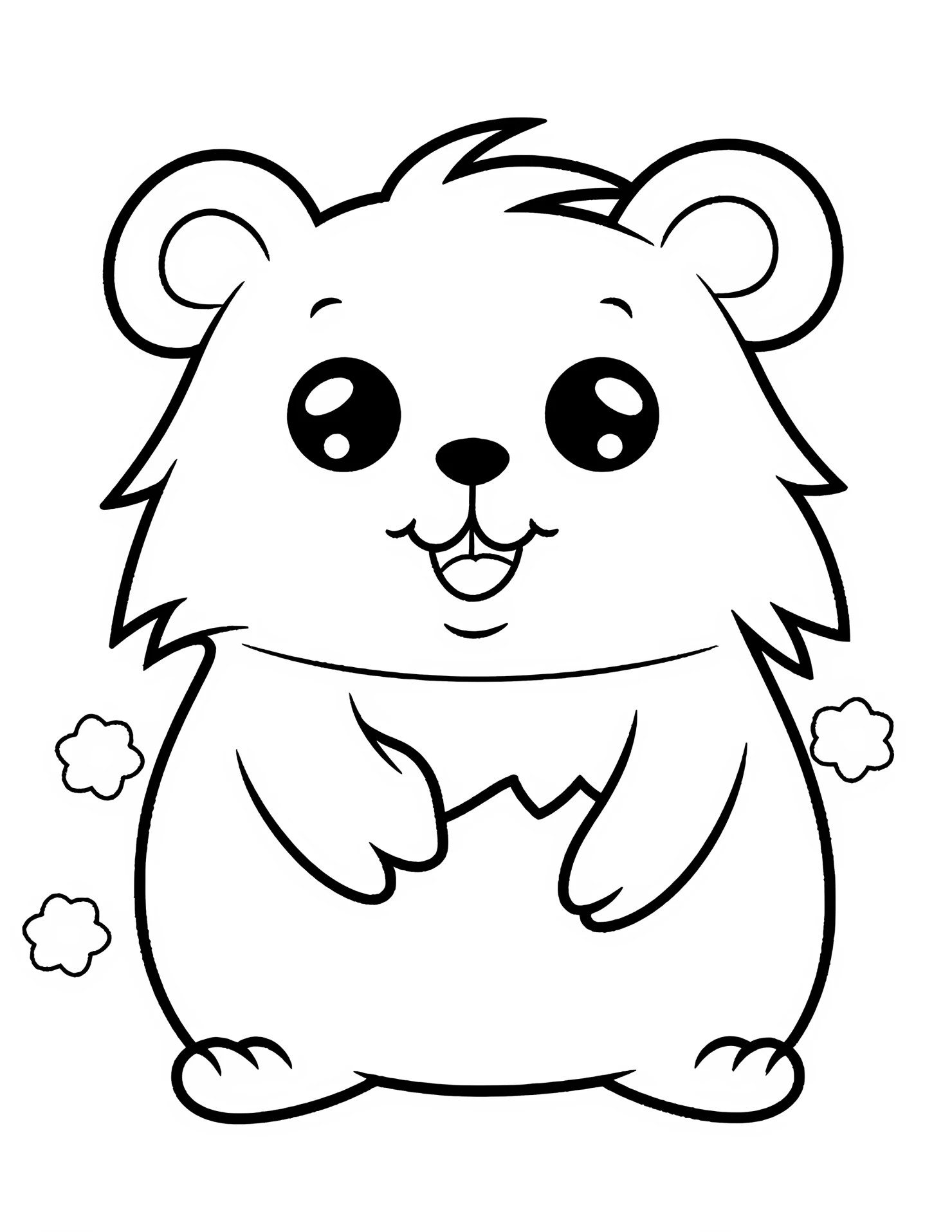 Guinea pig for kids coloring page on white color background #31679