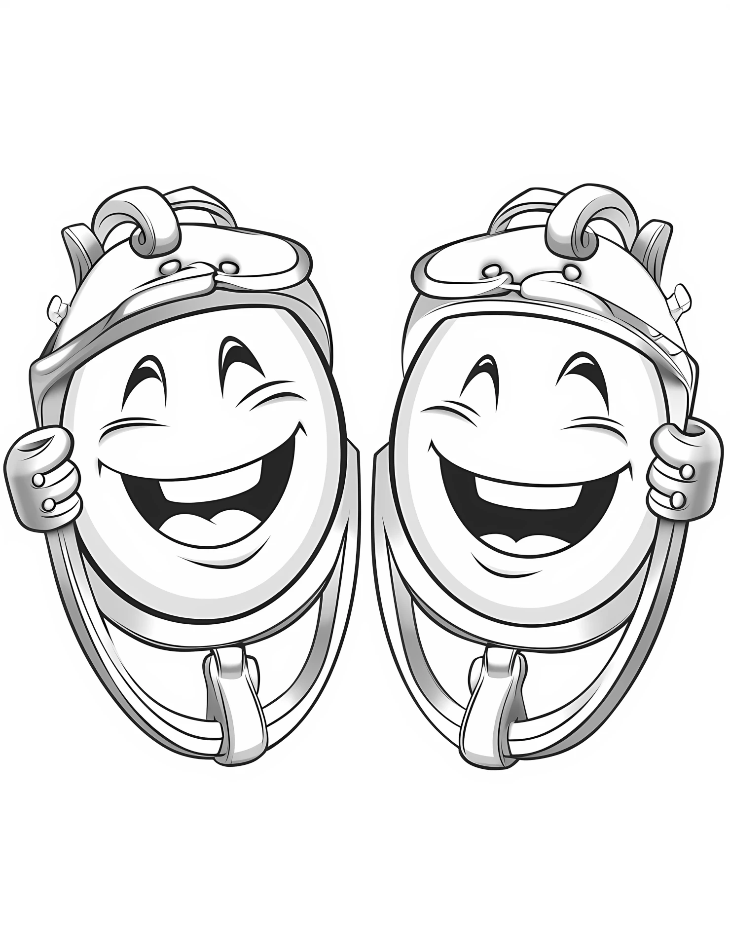 Handcuffs for kids coloring page on white color background #31711