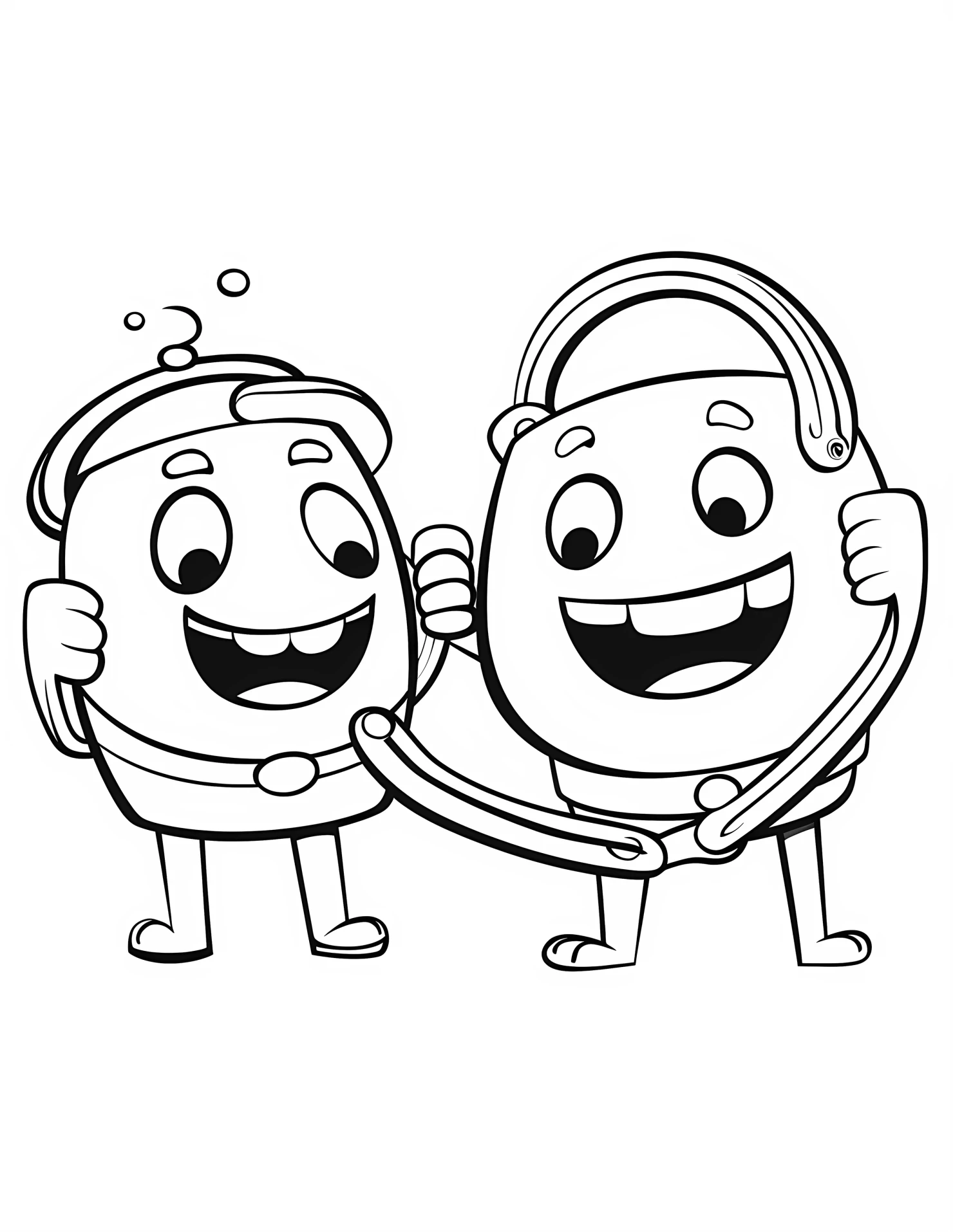 Handcuffs for kids coloring page on white color background #31712