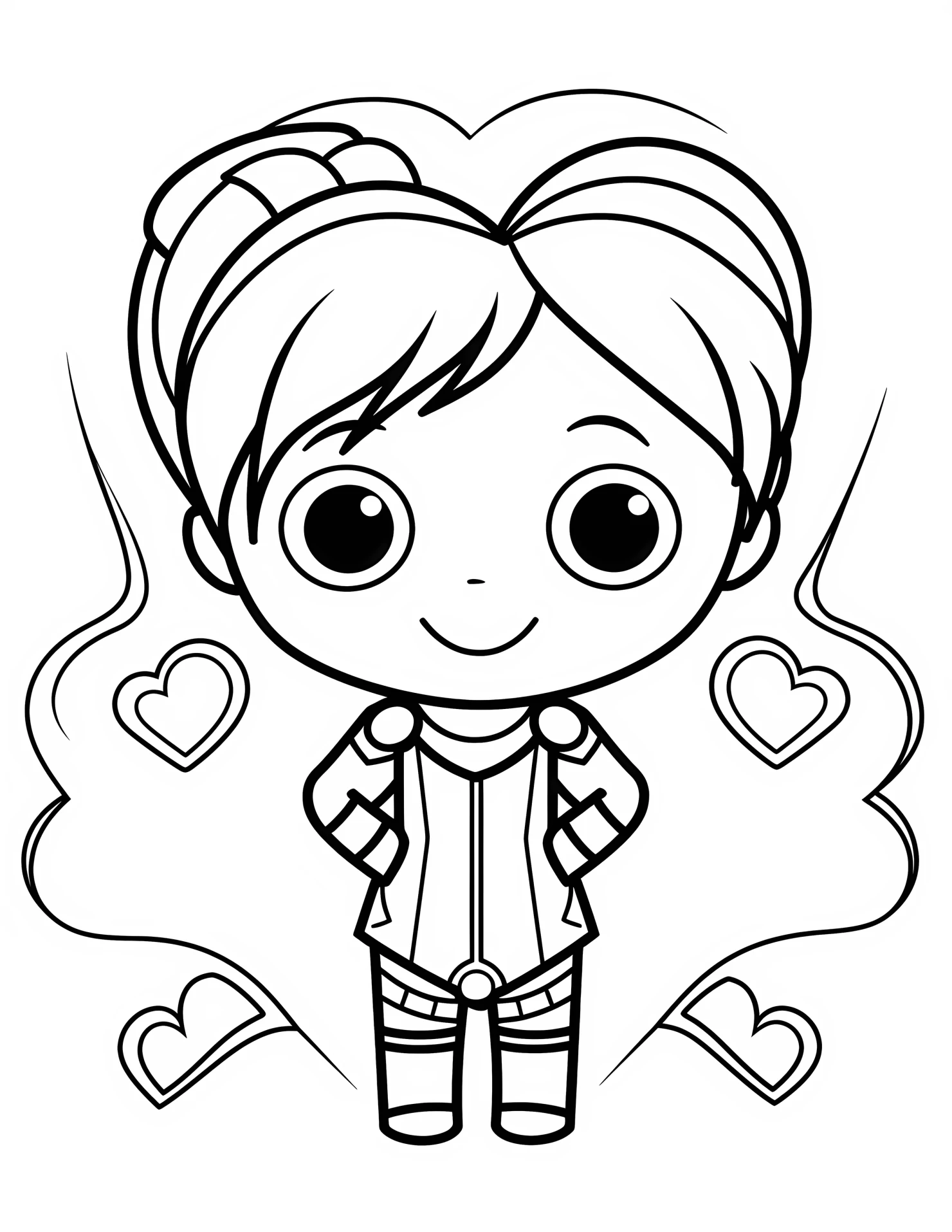 Heart for kids coloring page on white color background #31730