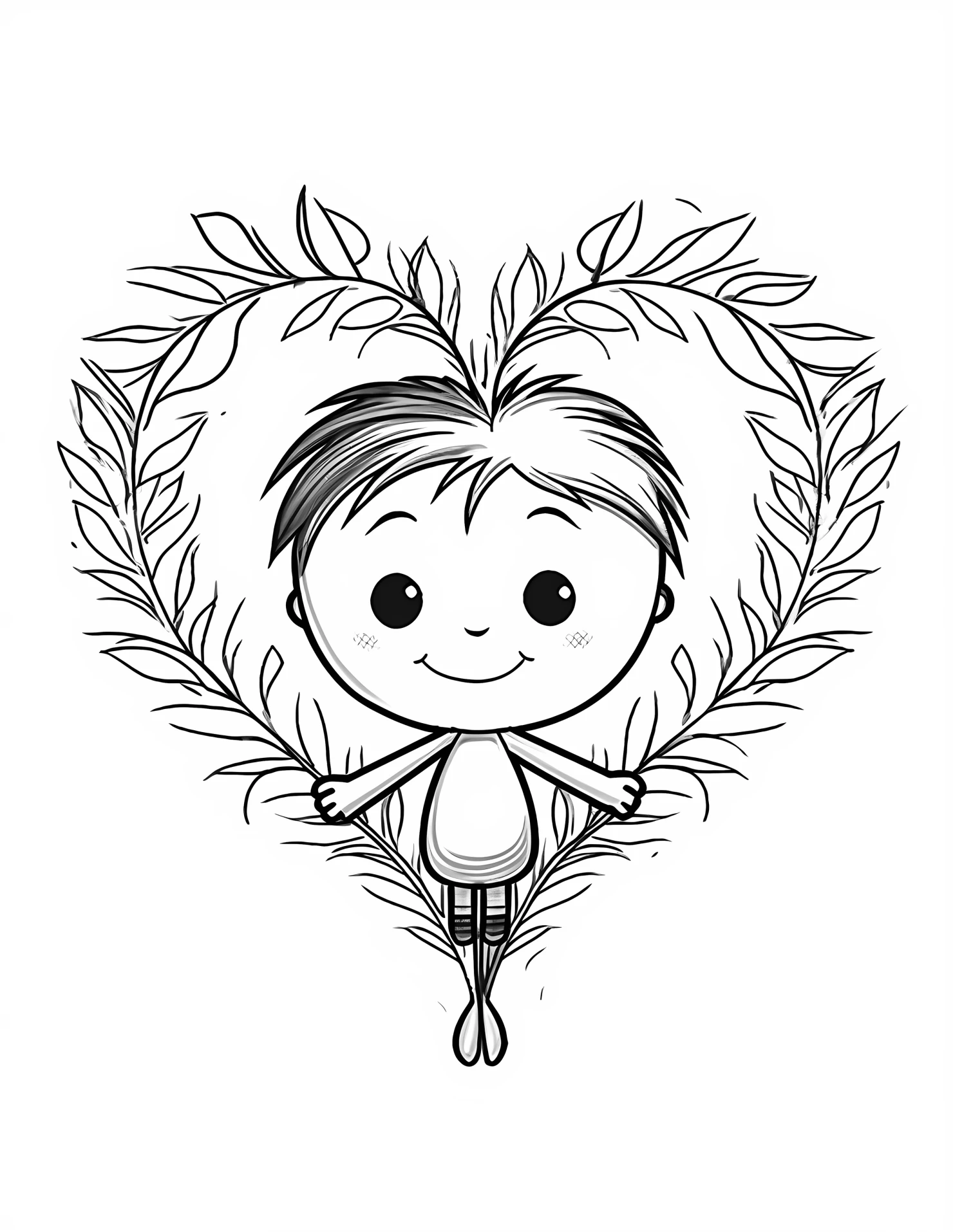 Heart for kids coloring page on white color background #31731