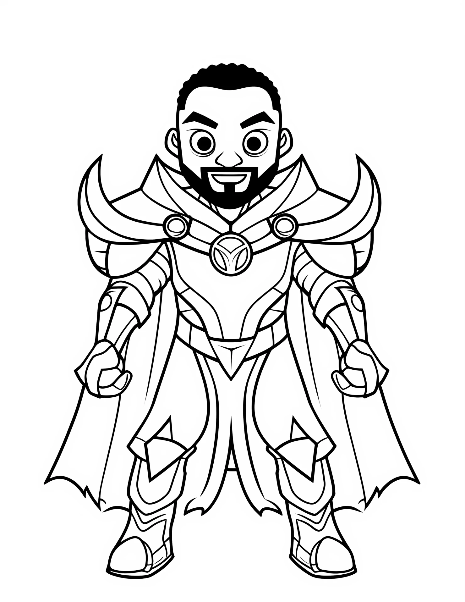 Heimdall for kids coloring page on white color background #31736