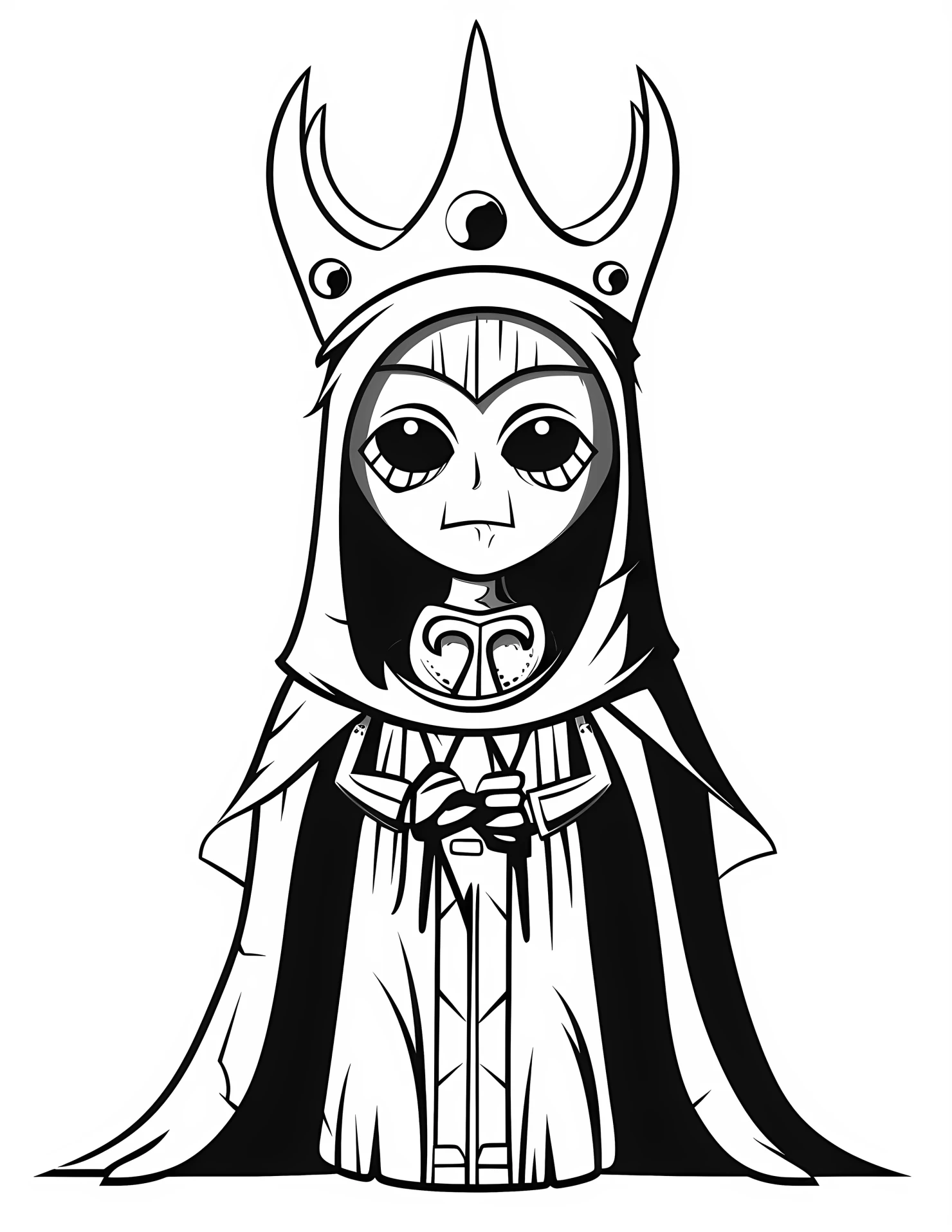 Hel for kids coloring page on white color background #31740