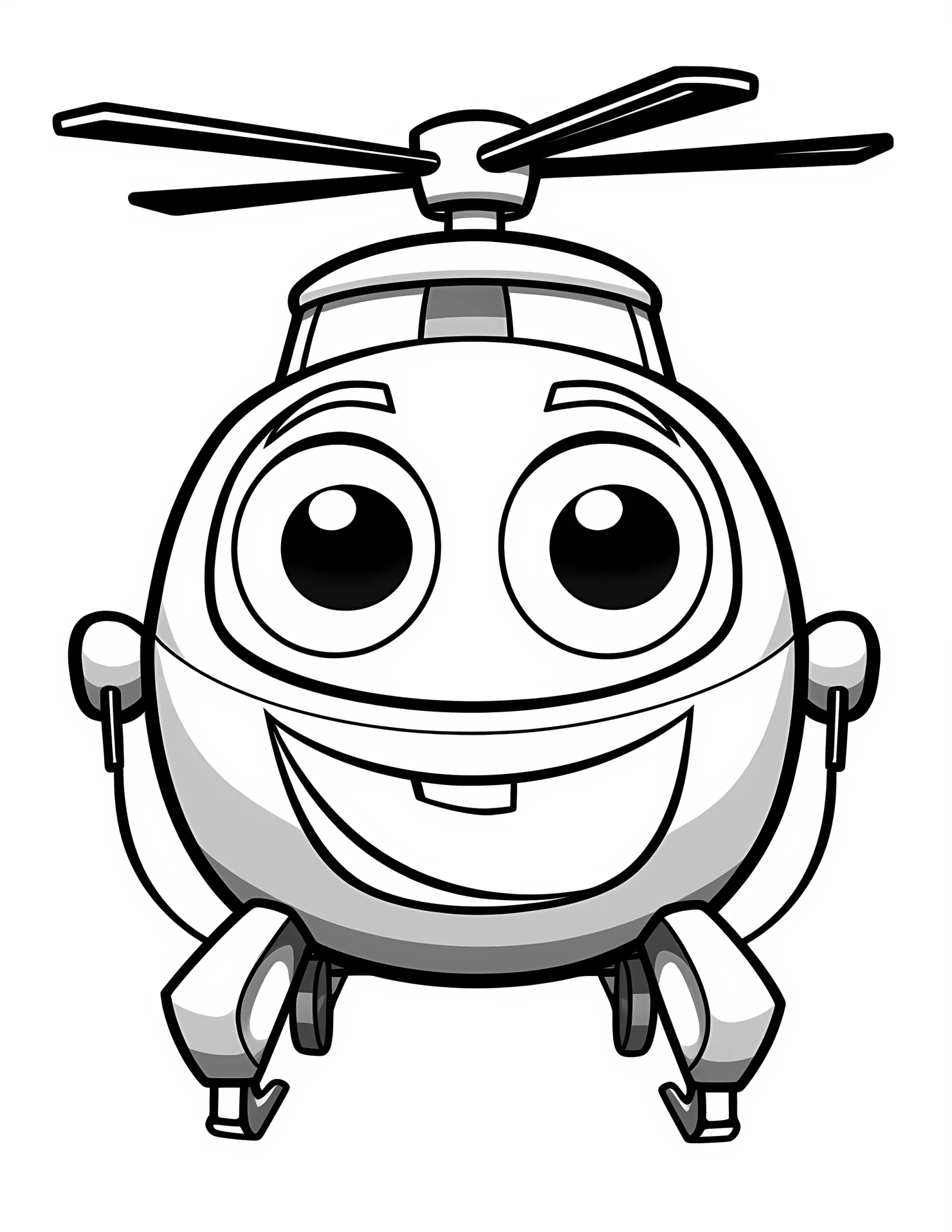 Helicopter for kids coloring page on white color background #31741