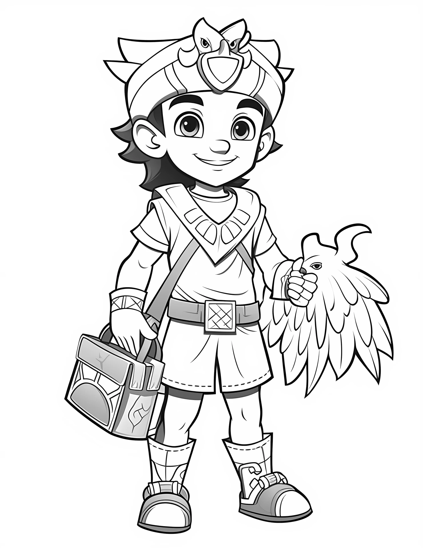 Hermes for kids coloring page on white color background #31753