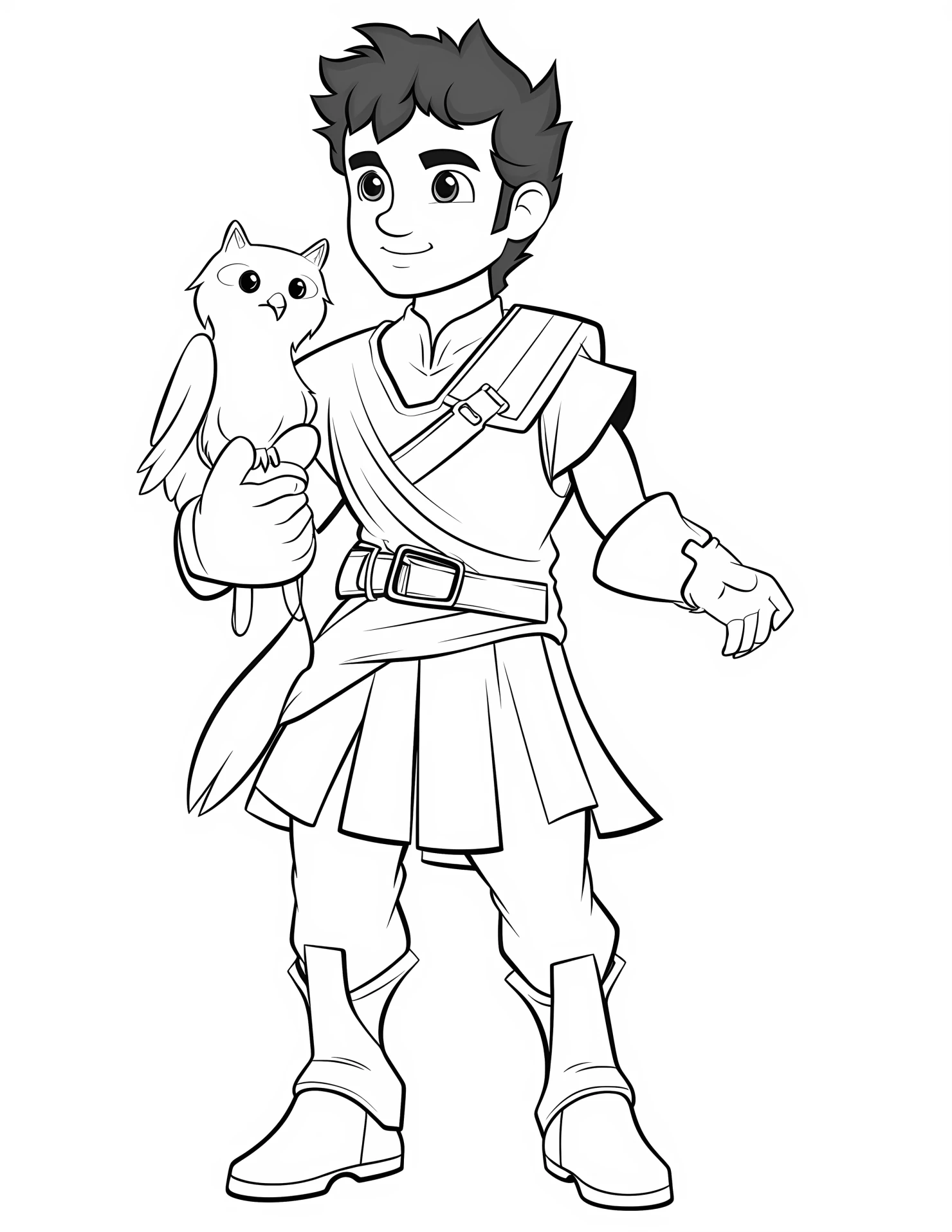 Hermes for kids coloring page on white color background #31754