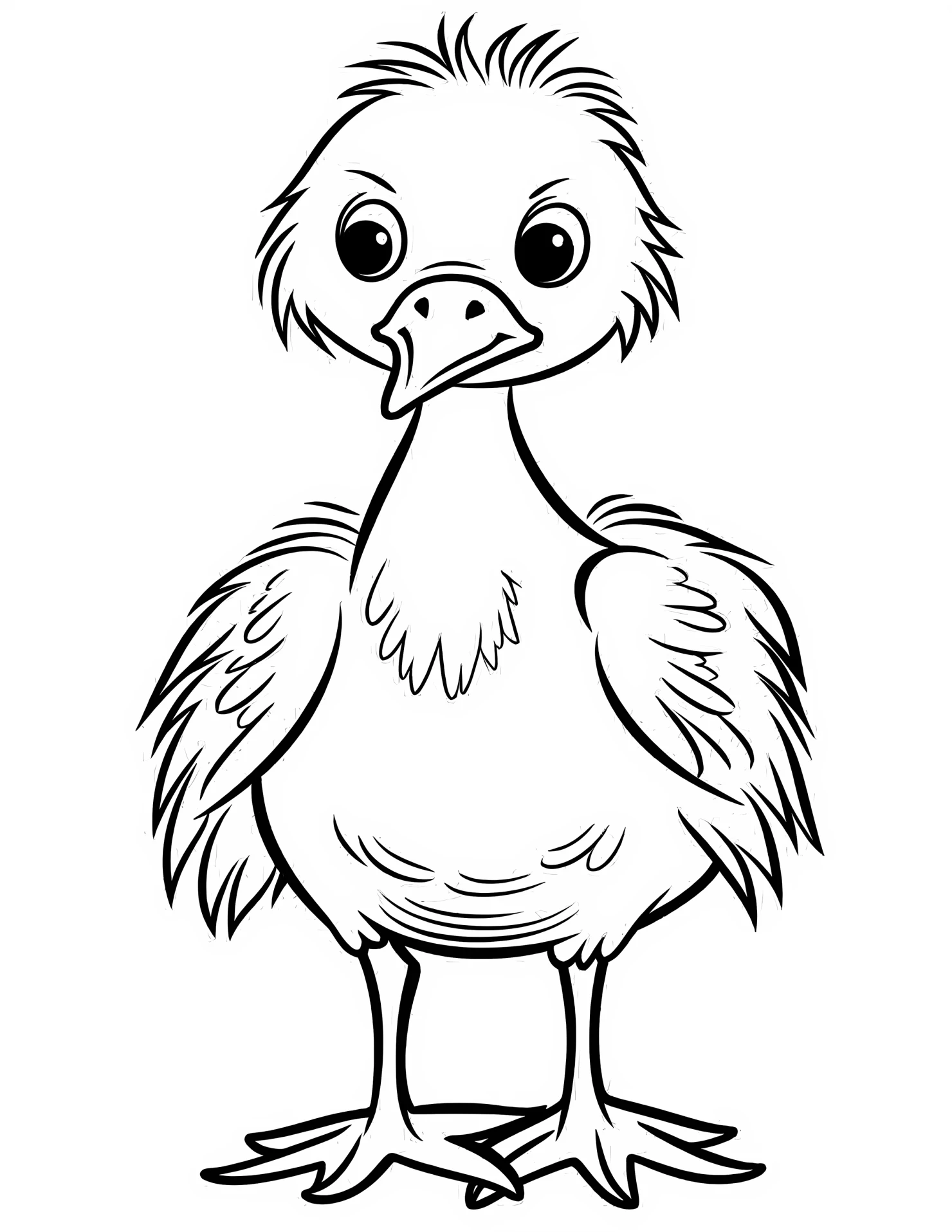 Heron for kids coloring page on white color background #31757