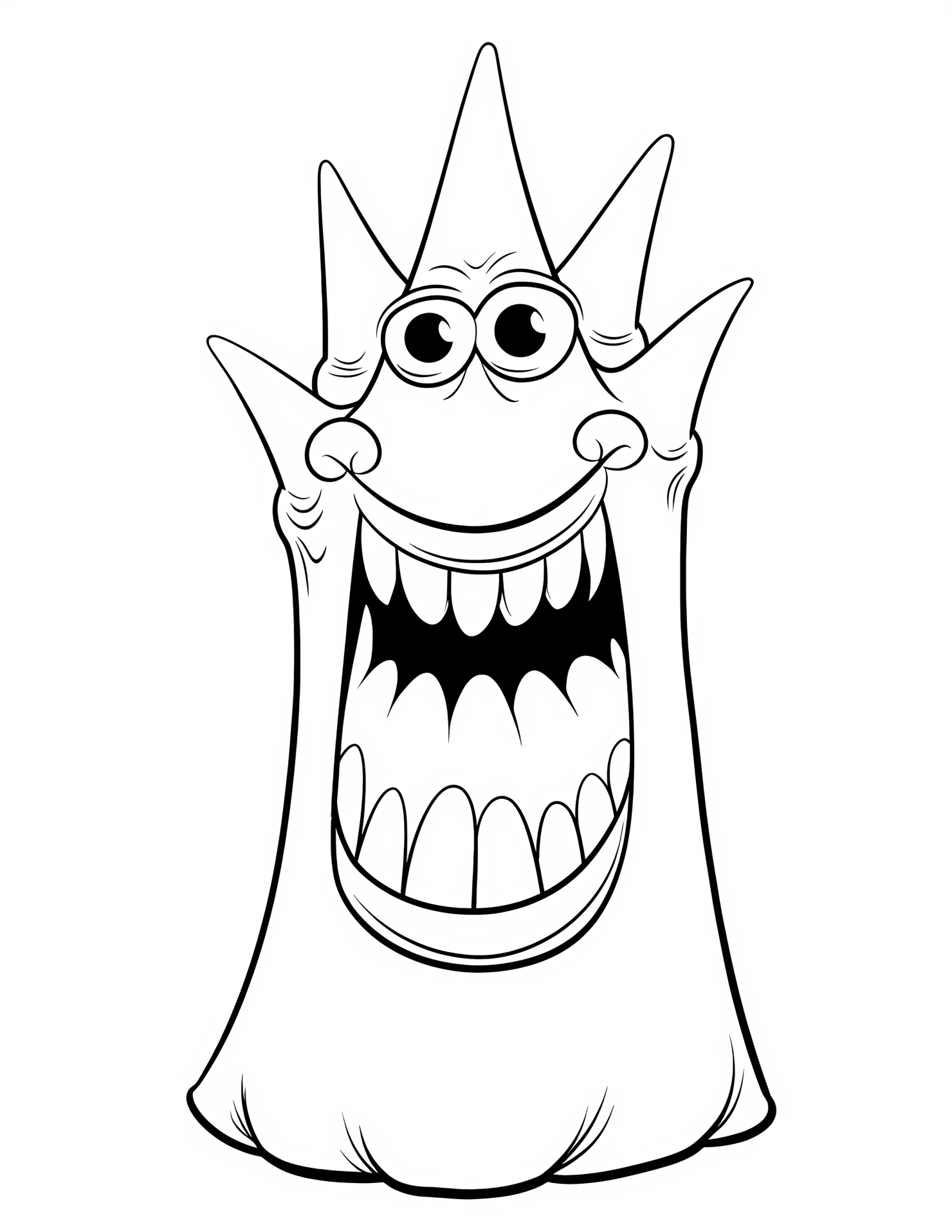 Horn for kids coloring page on white color background #31774