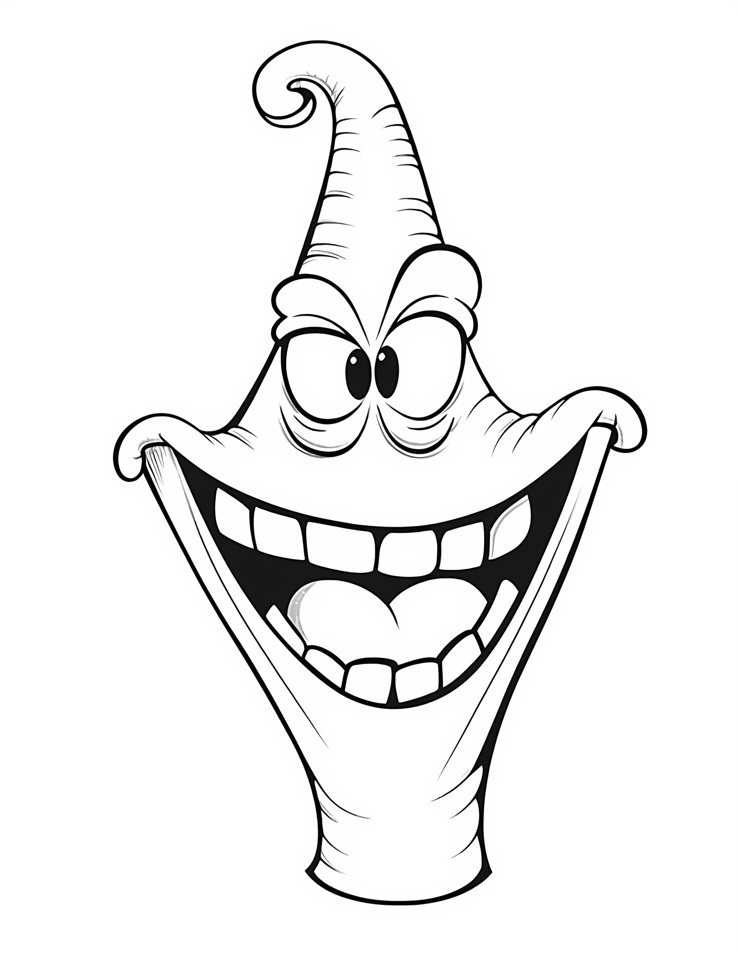 Horn for kids coloring page on white color background #31776