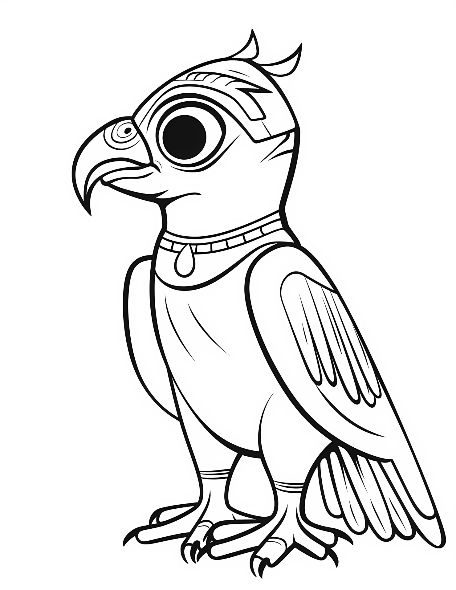 Horus for kids coloring page on white color background #31782