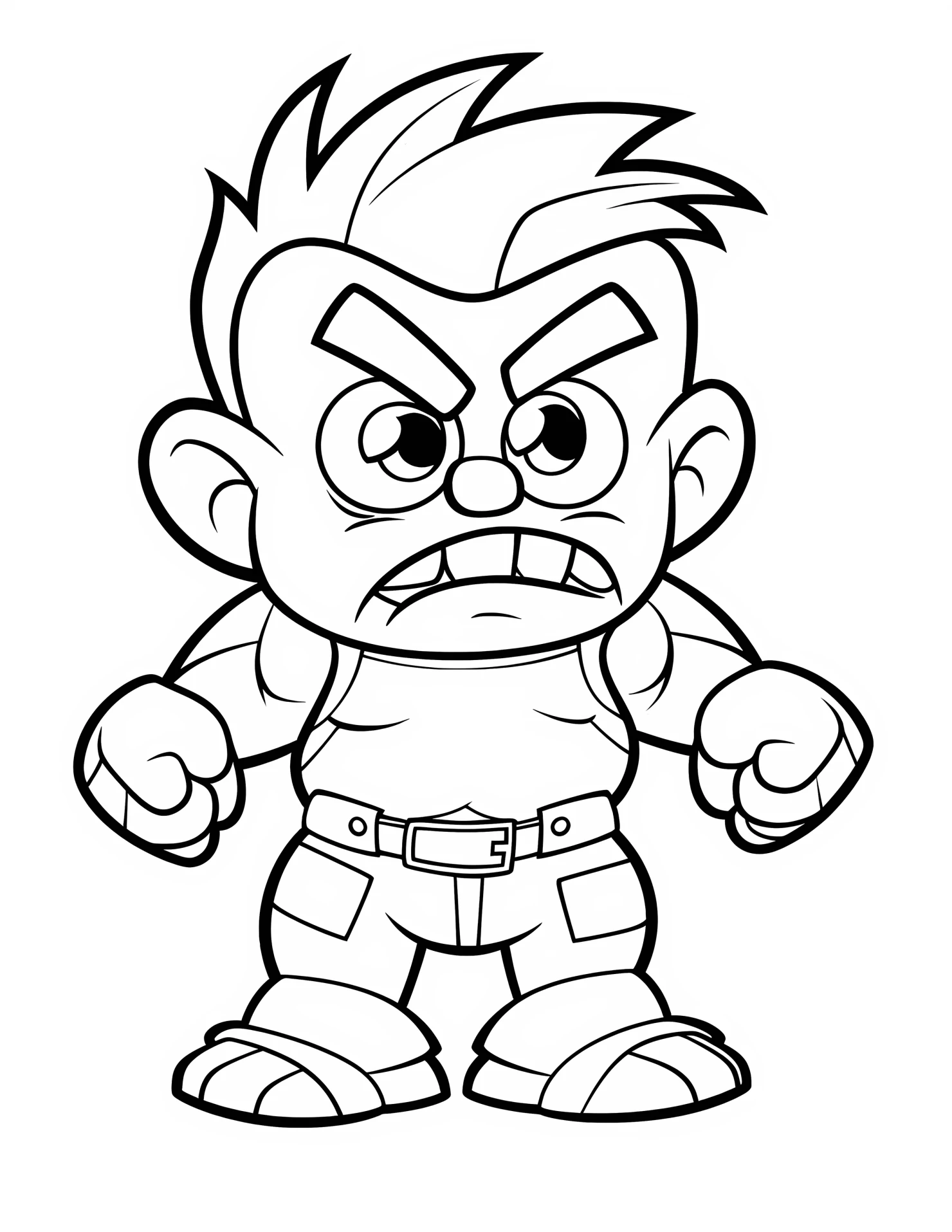 Hulk for kids coloring page on white color background #31790