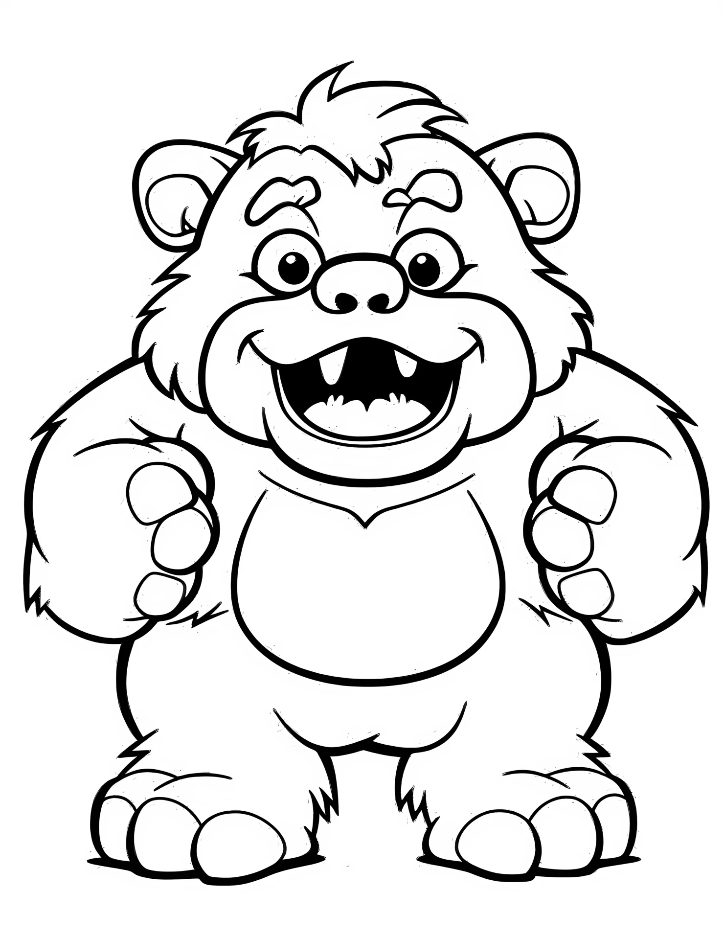 Hulk for kids coloring page on white color background #31792