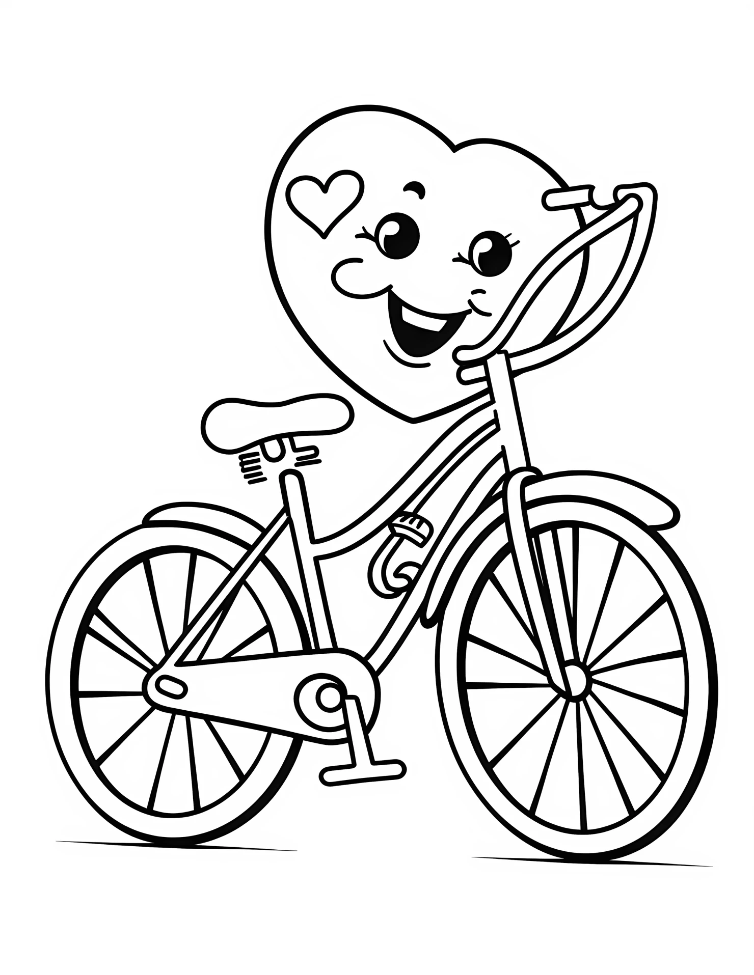Hybrid bike for kids coloring page on white color background #31802