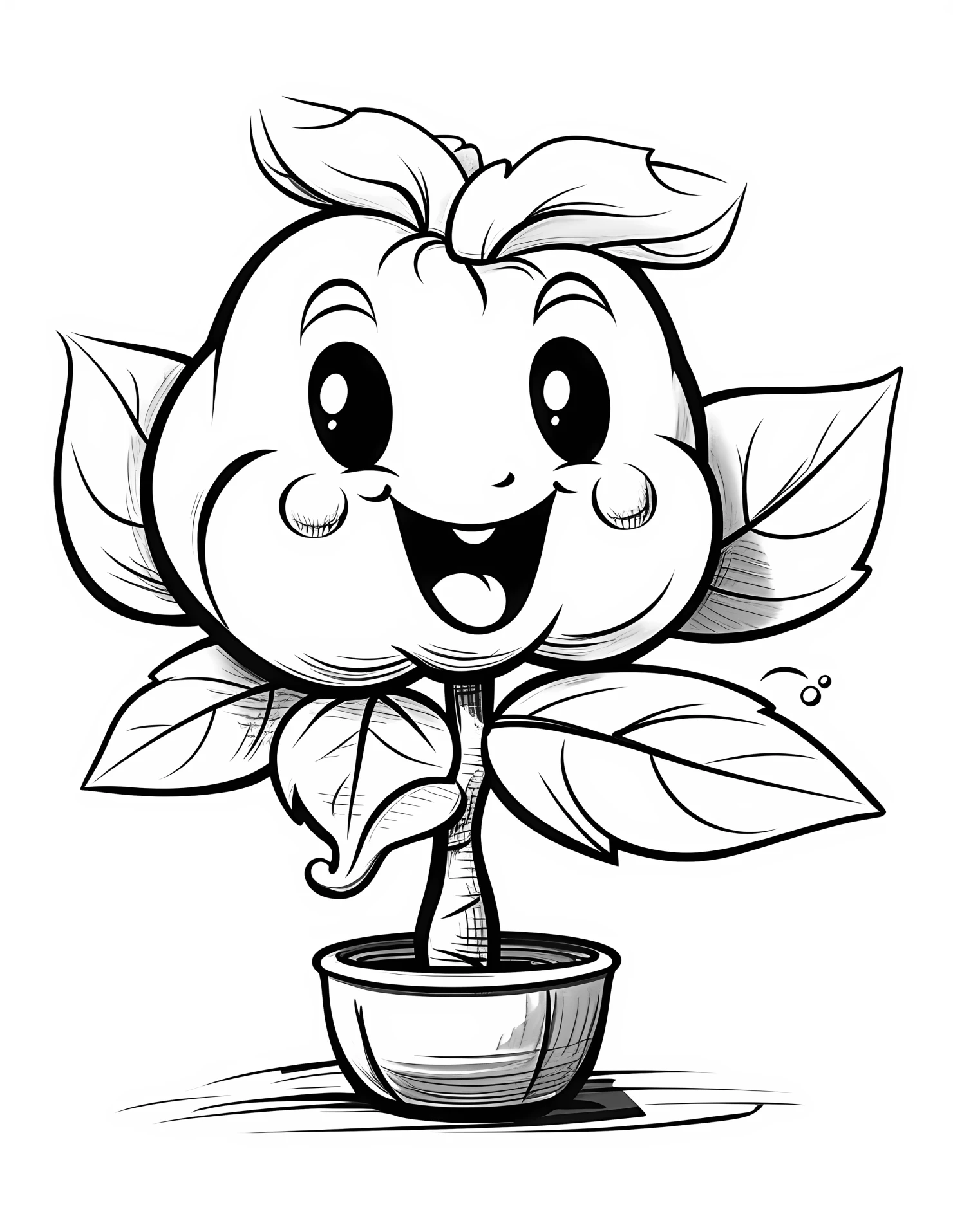 Hydrangeas for kids coloring page on white color background #31806