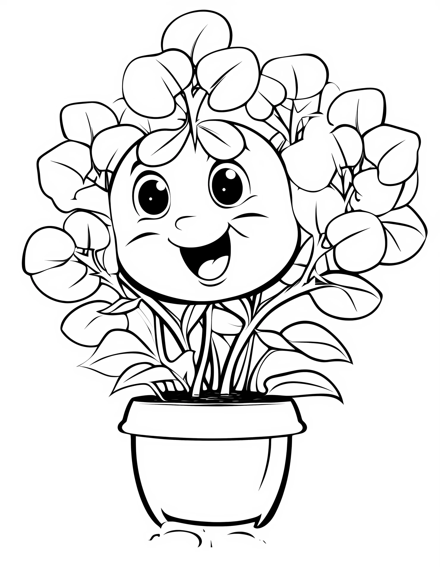 Hydrangeas for kids coloring page on white color background #31808