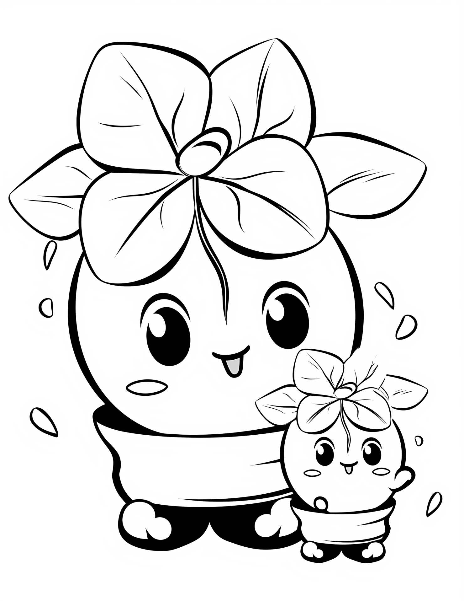 Hydrangeas for kids coloring page on white color background #31811