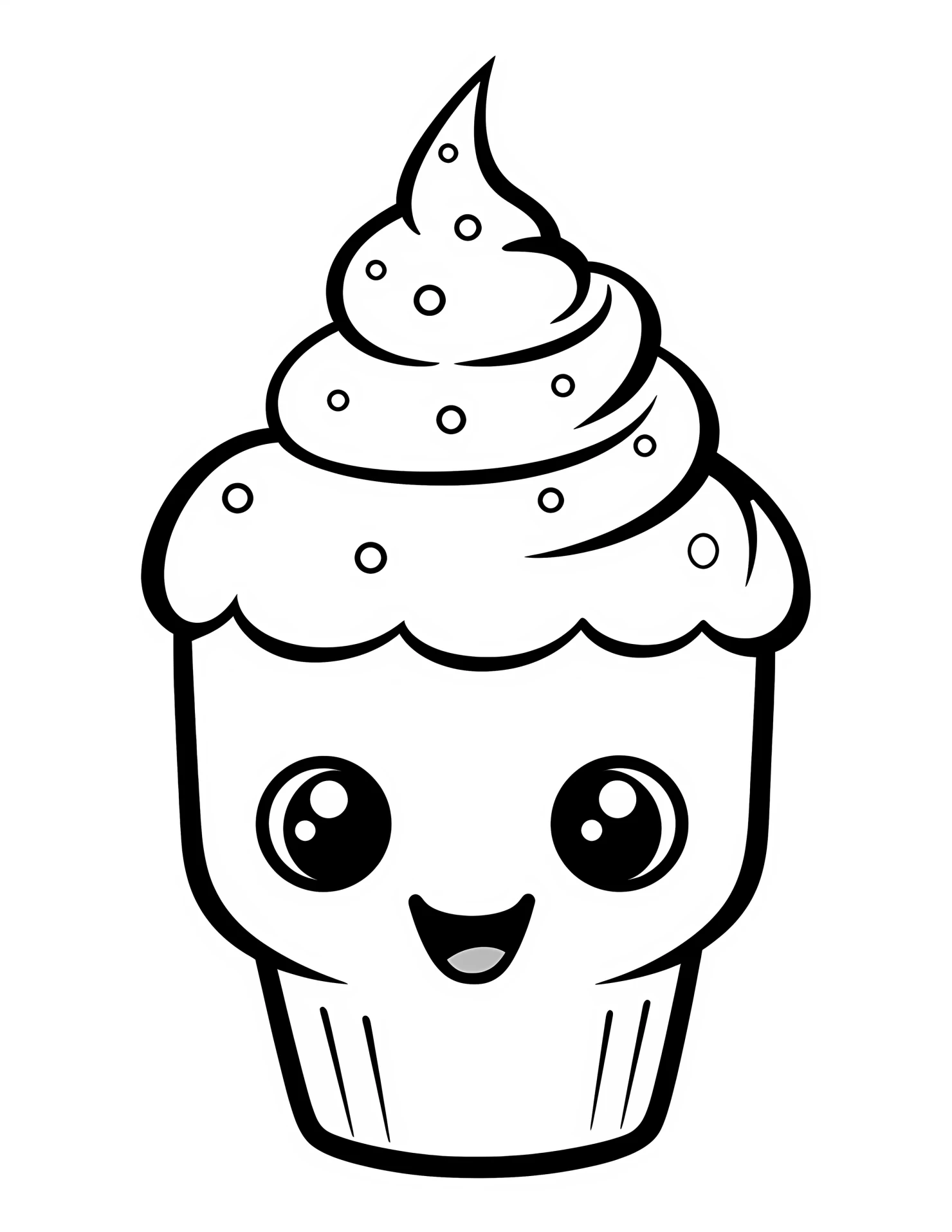 Ice cream cone for kids coloring page on white color background #31813