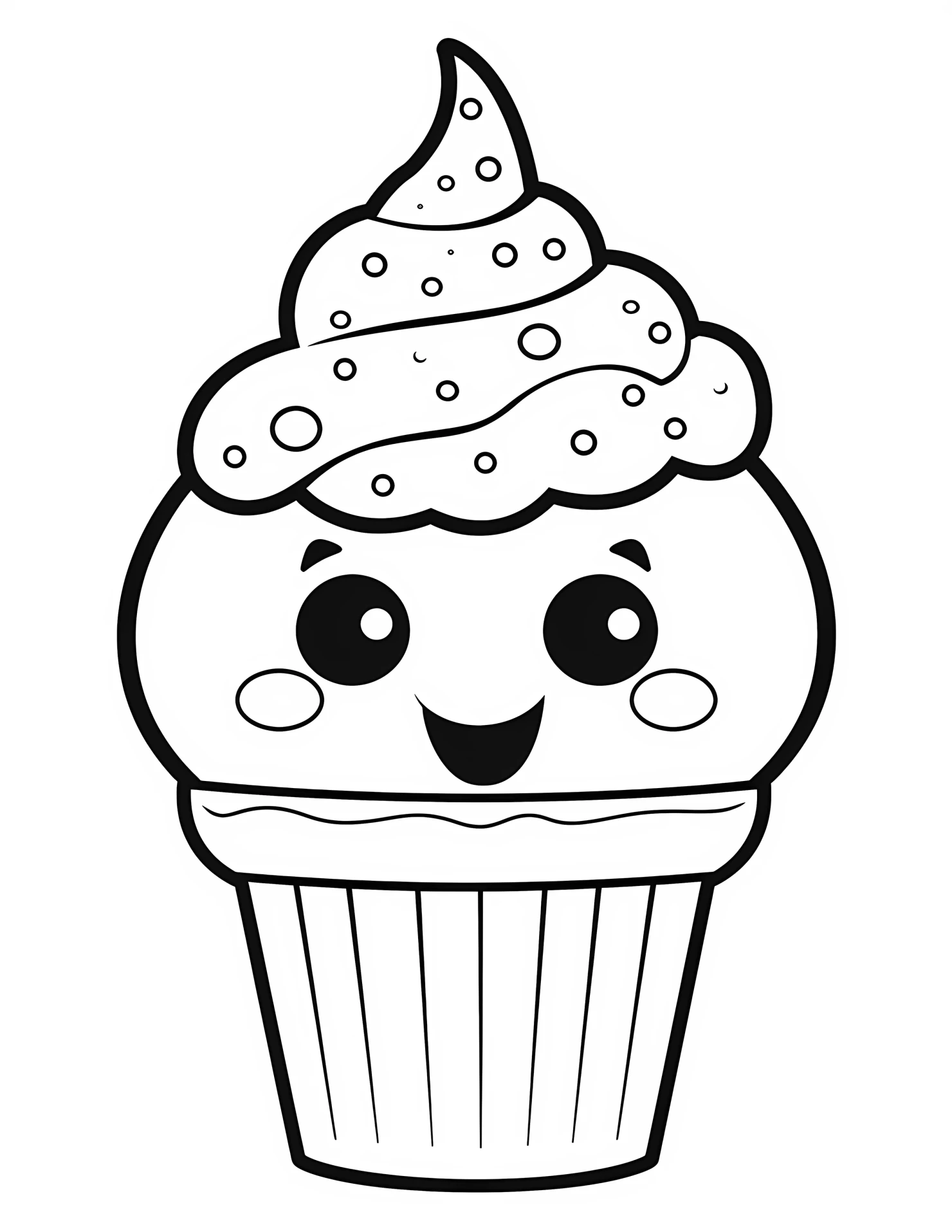 Ice cream cone for kids coloring page on white color background #31814