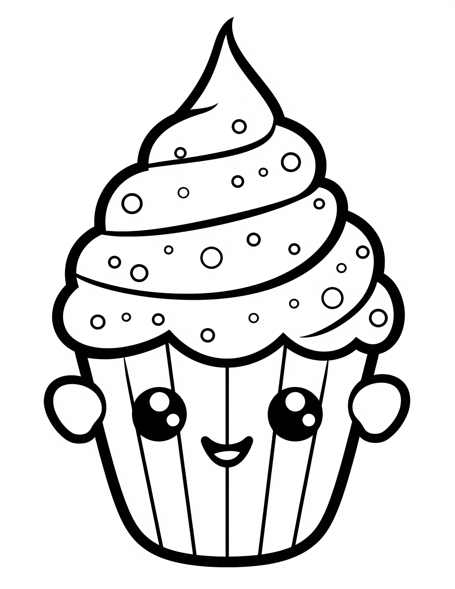 Ice cream cone for kids coloring page on white color background #31815
