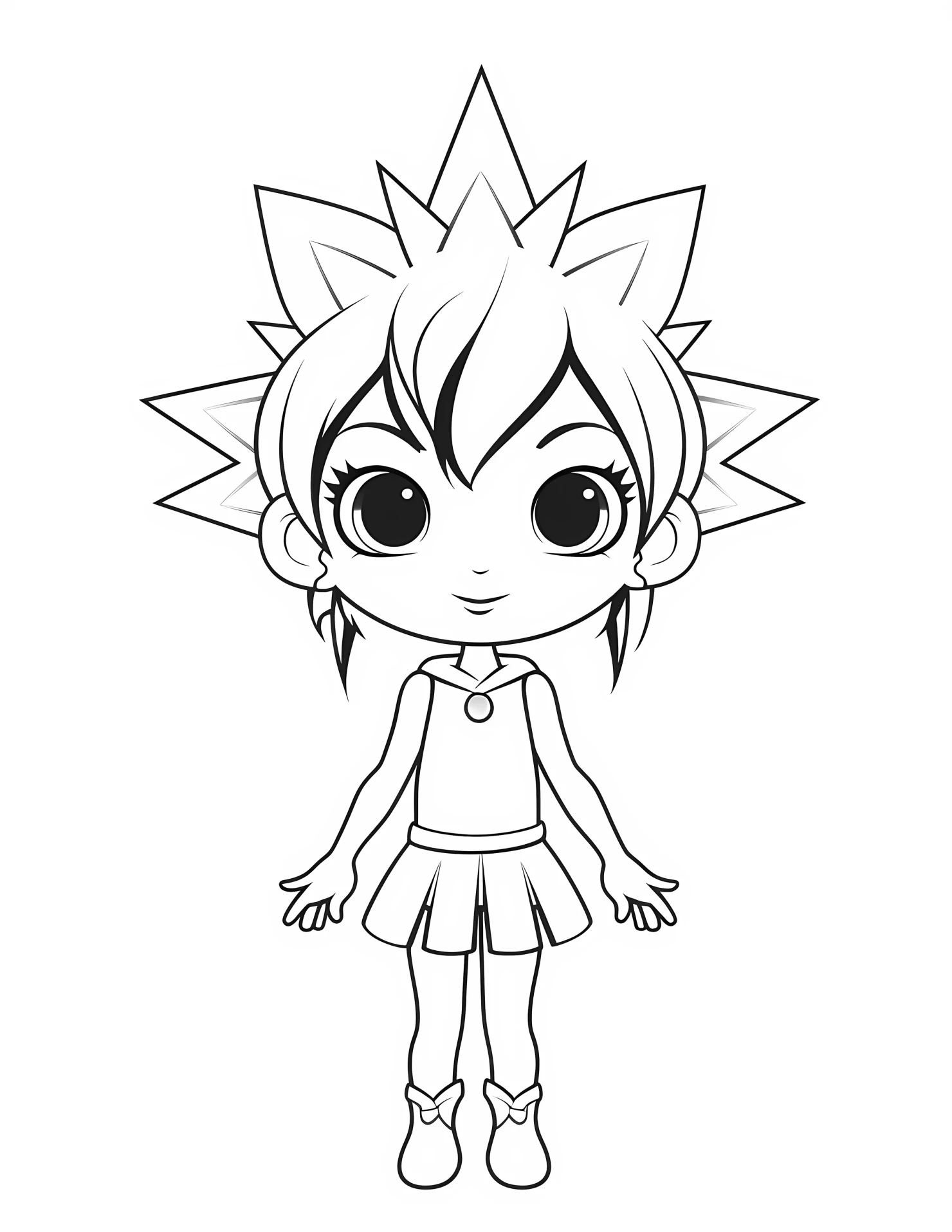 Ice fairy for kids coloring page on white color background #31823
