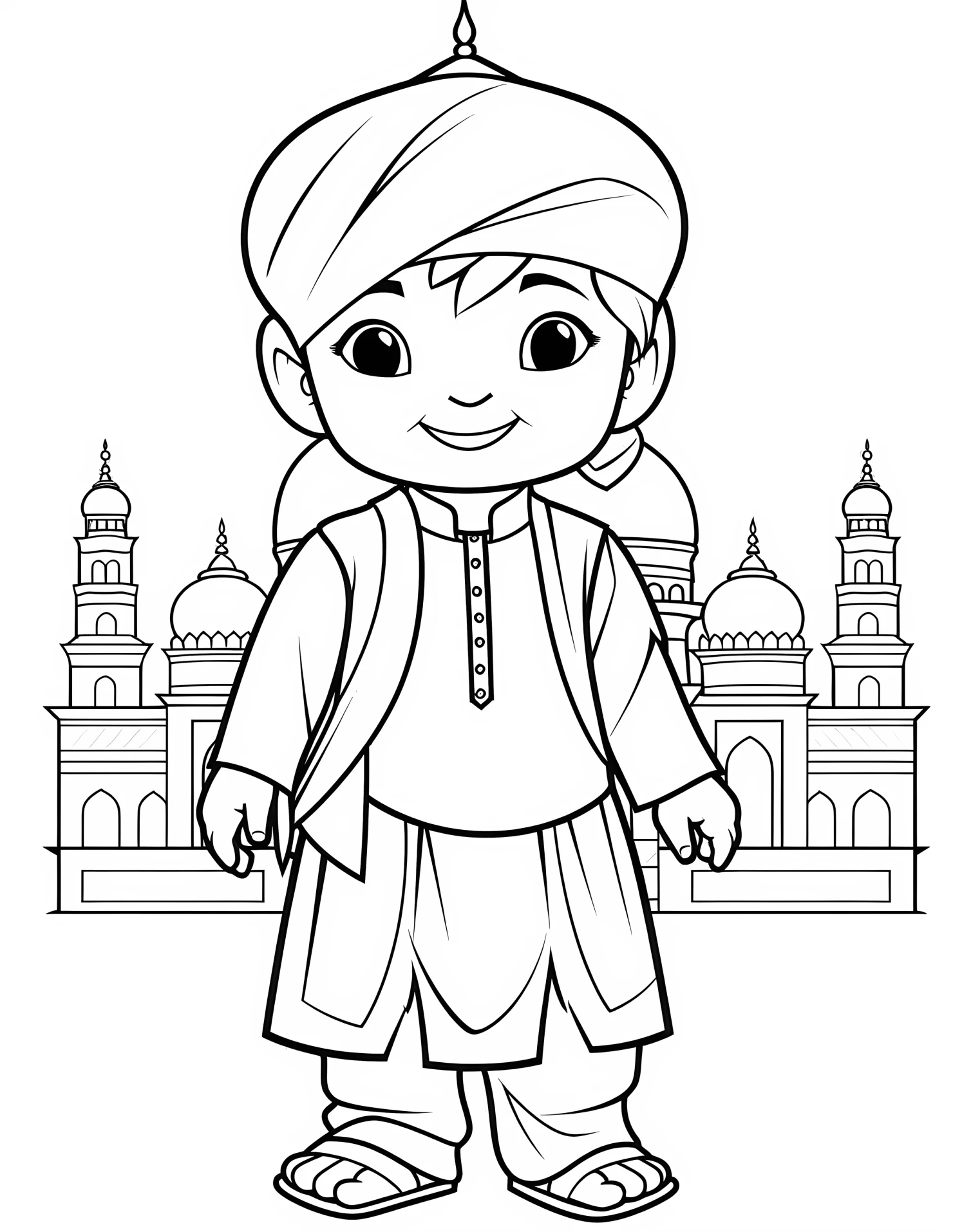 India for kids coloring page on white color background #31829