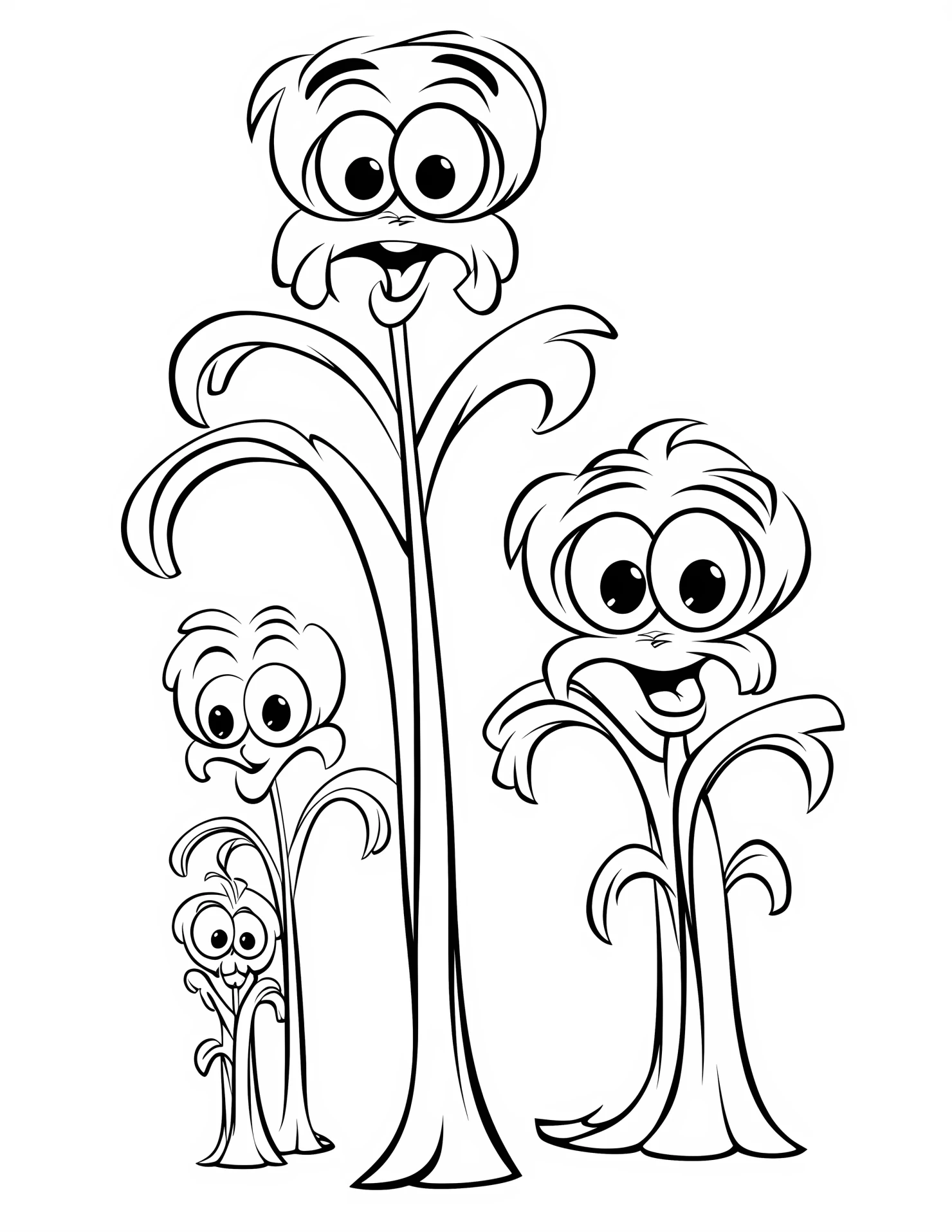 Irises for kids coloring page on white color background #31833