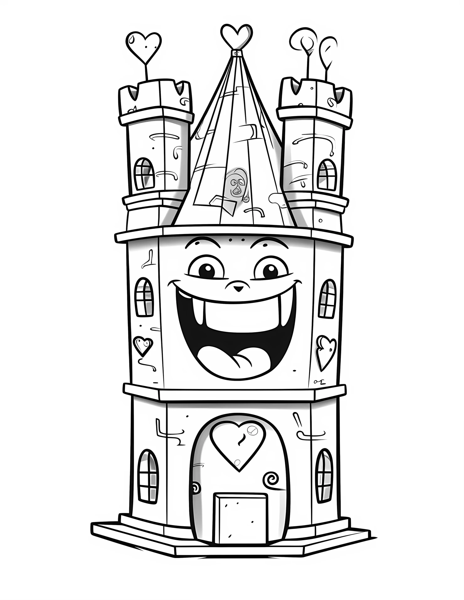 Iron structure for kids coloring page on white color background #31844
