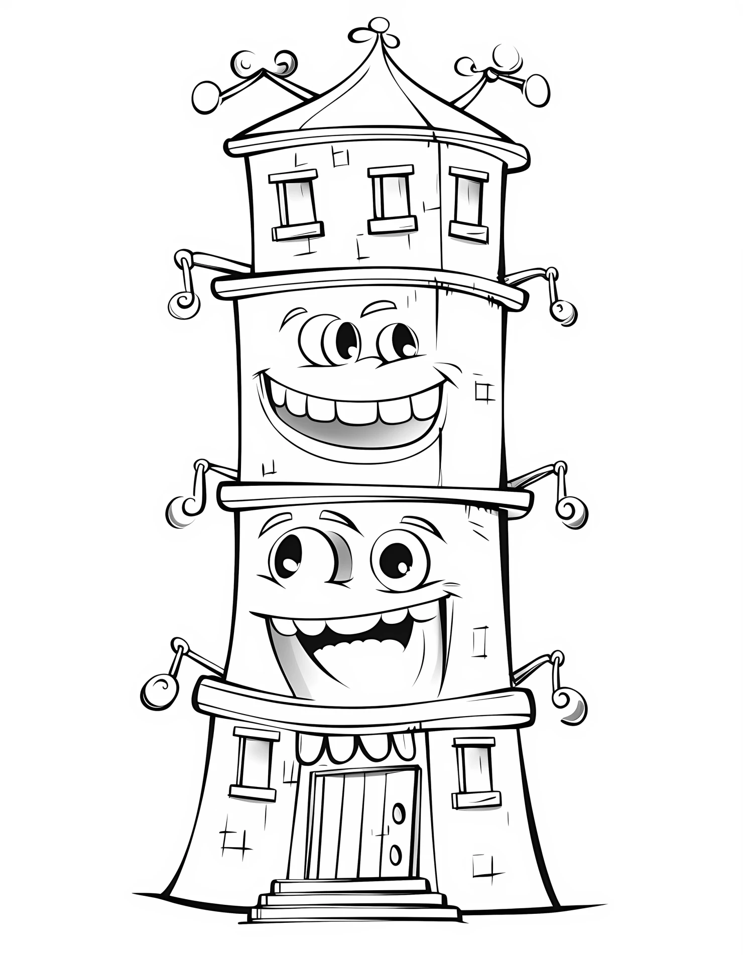 Iron structure for kids coloring page on white color background #31846