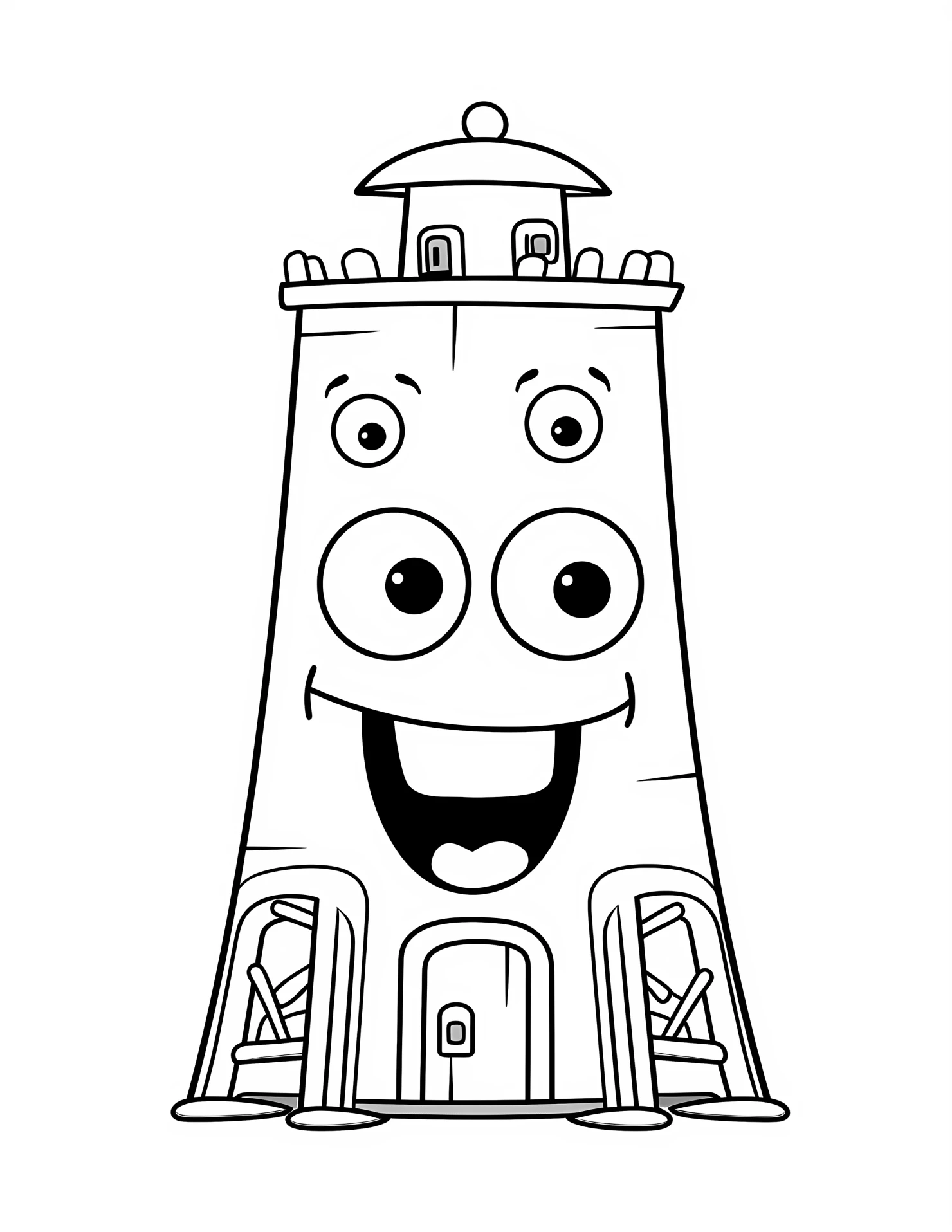 Iron structure for kids coloring page on white color background #31847