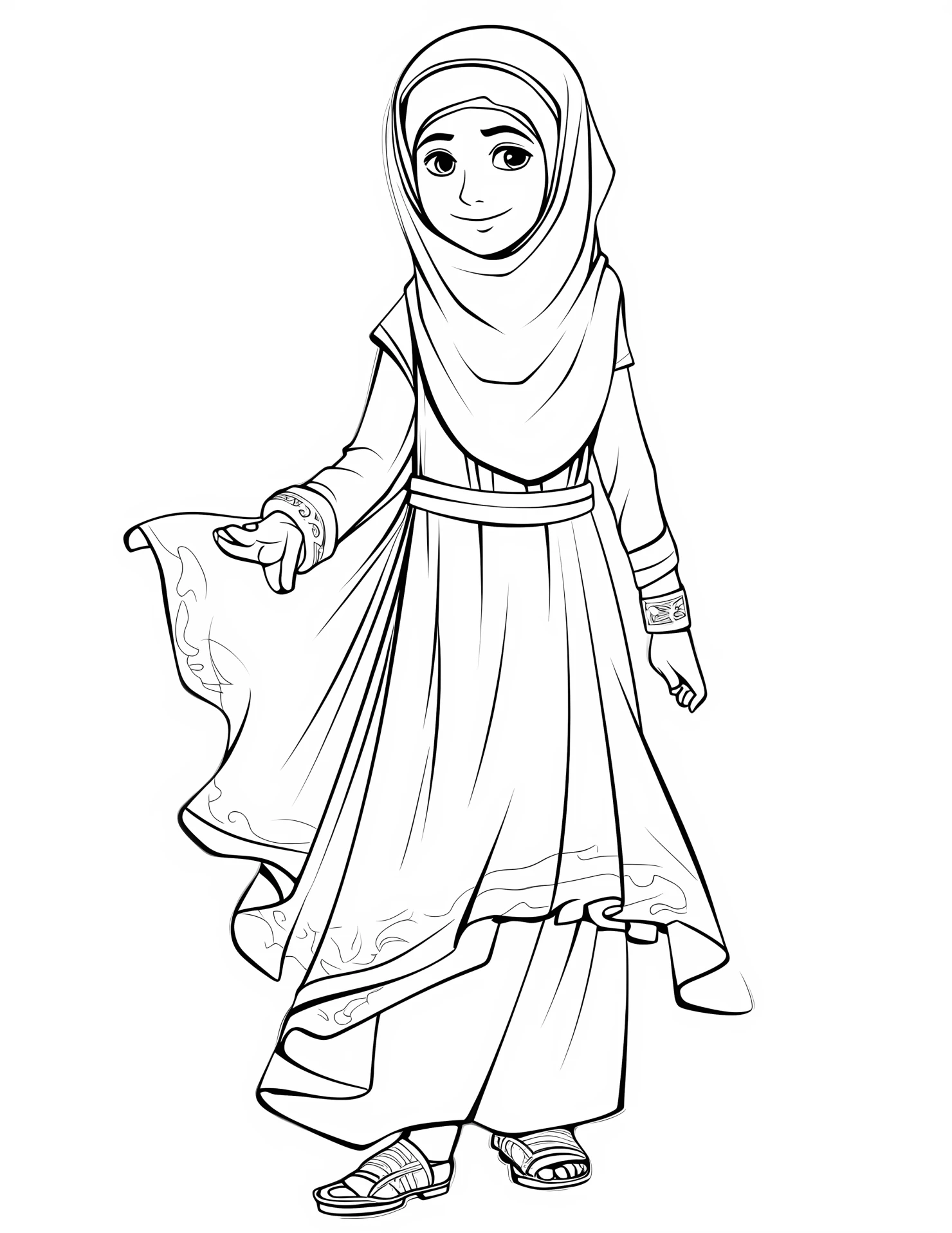 Islam for kids coloring page on white color background #31850
